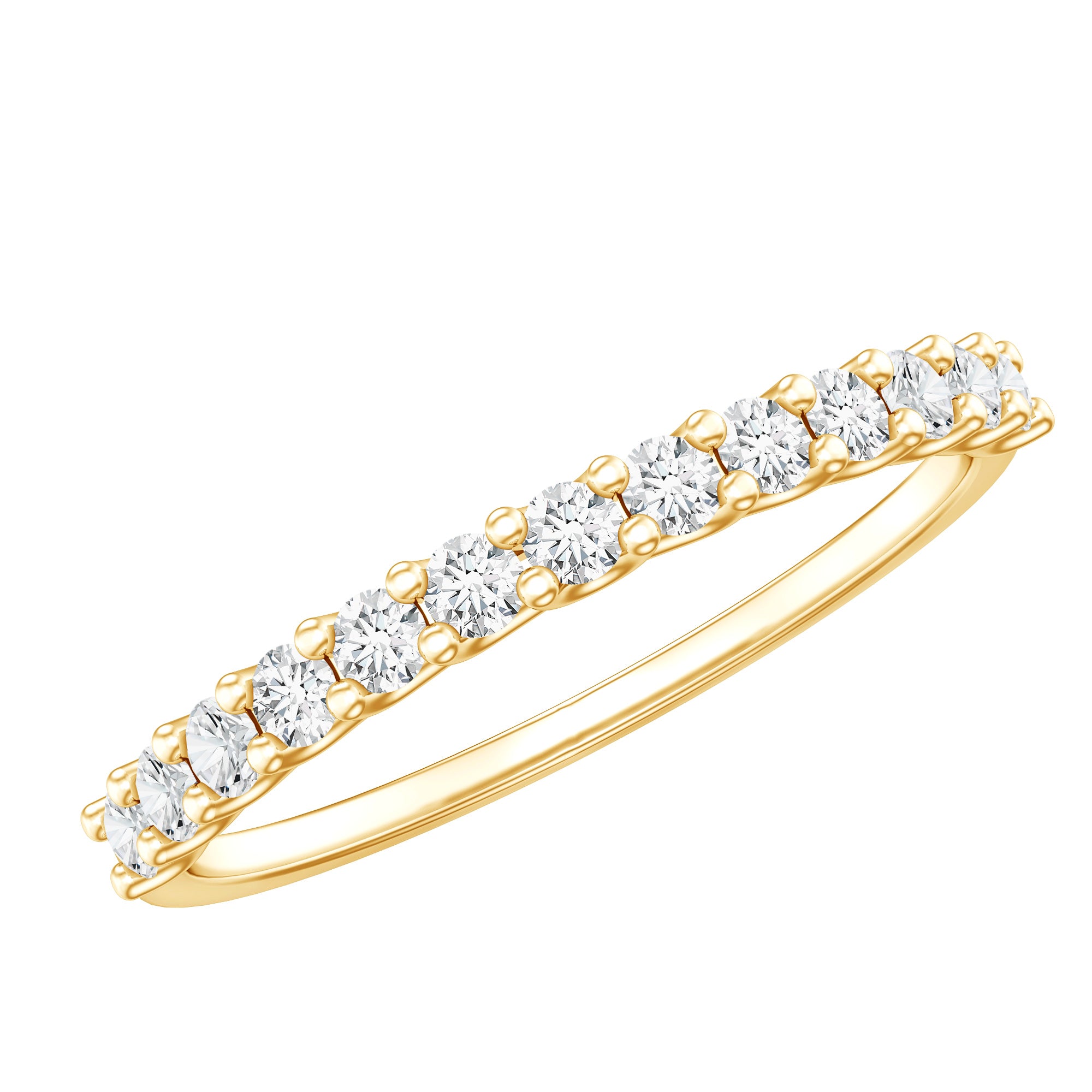 Lab Grown Diamond Eternity Stackable Ring Lab - ( EF-VS ) - Rosec Jewels