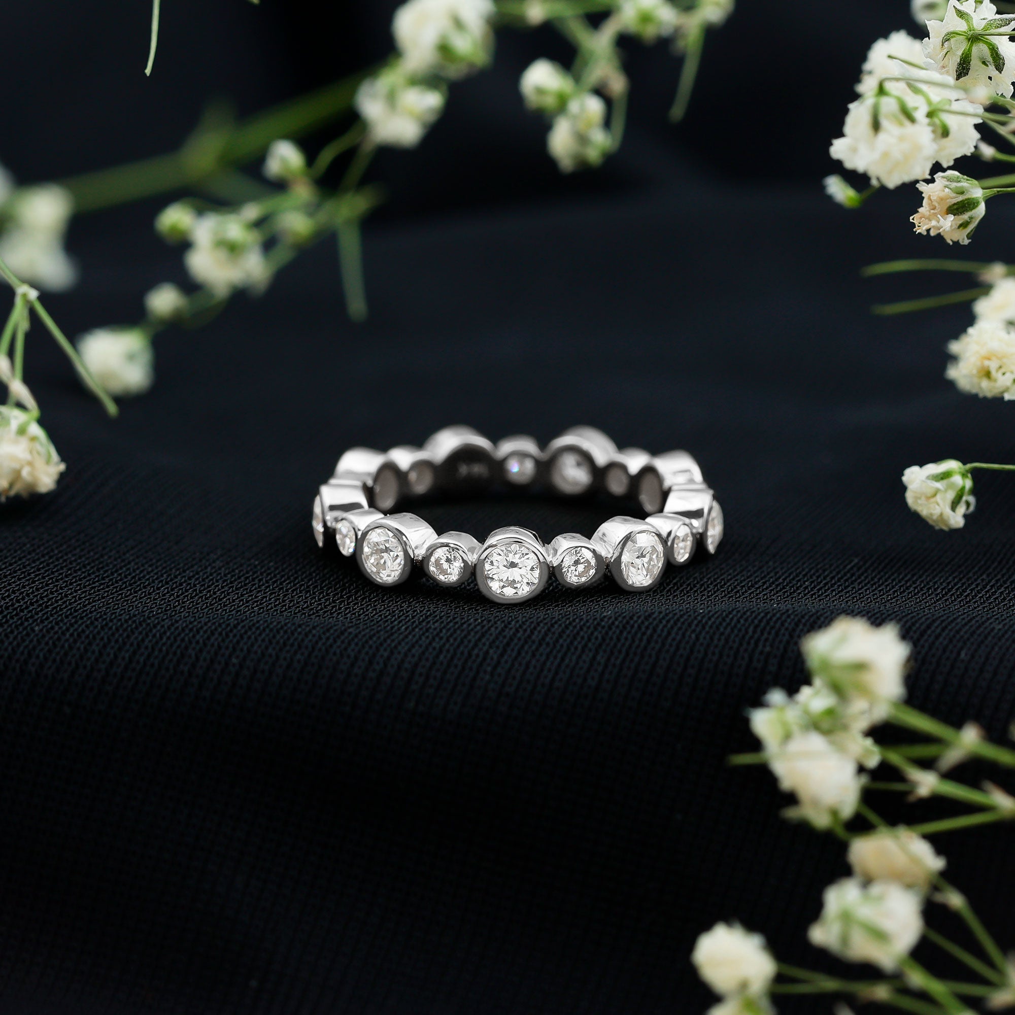 Rosec Jewels-Lab Grown Diamond Bezel Set Wedding Band