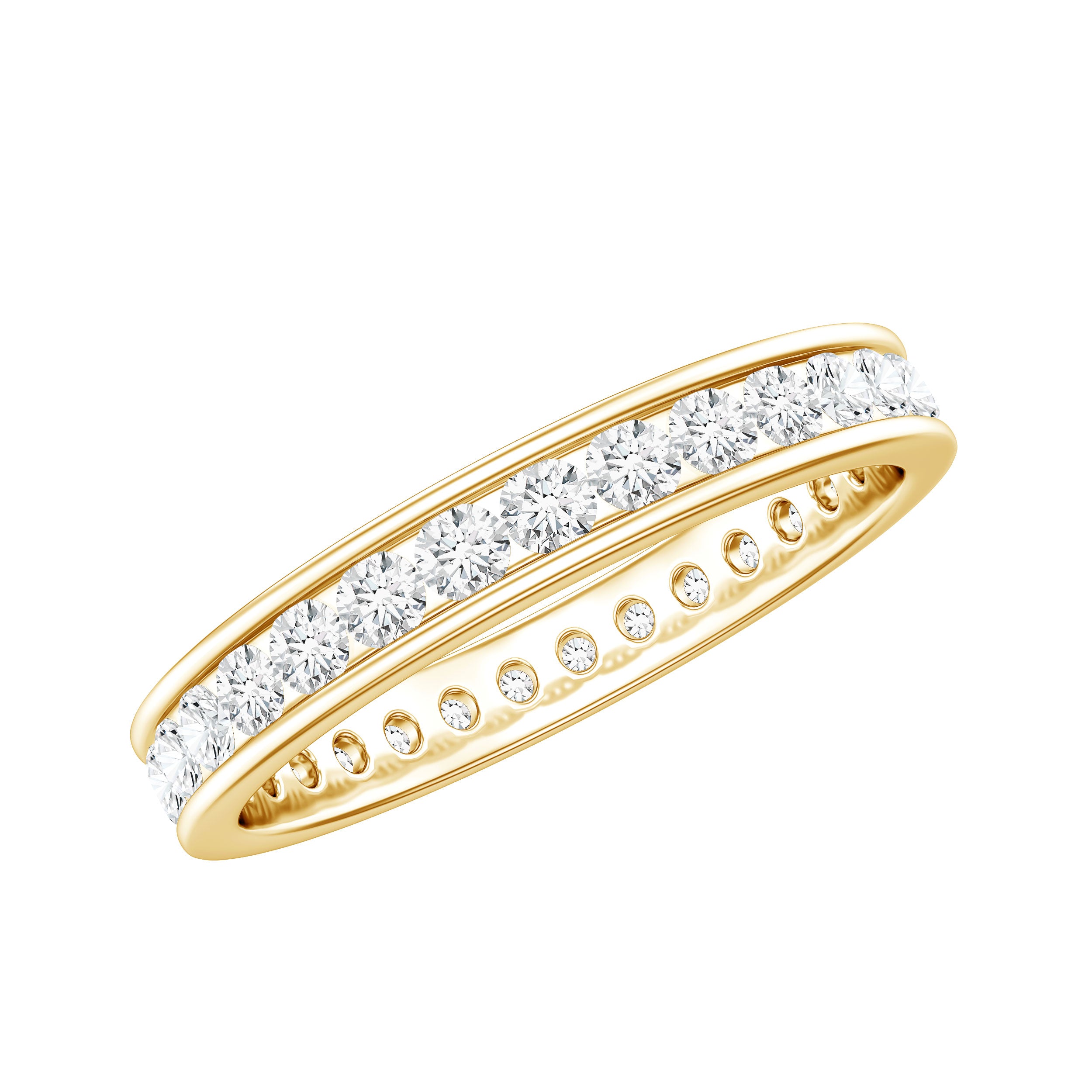 Lab Grown Diamond Wedding Eternity Band For Women Lab - ( EF-VS ) - Rosec Jewels