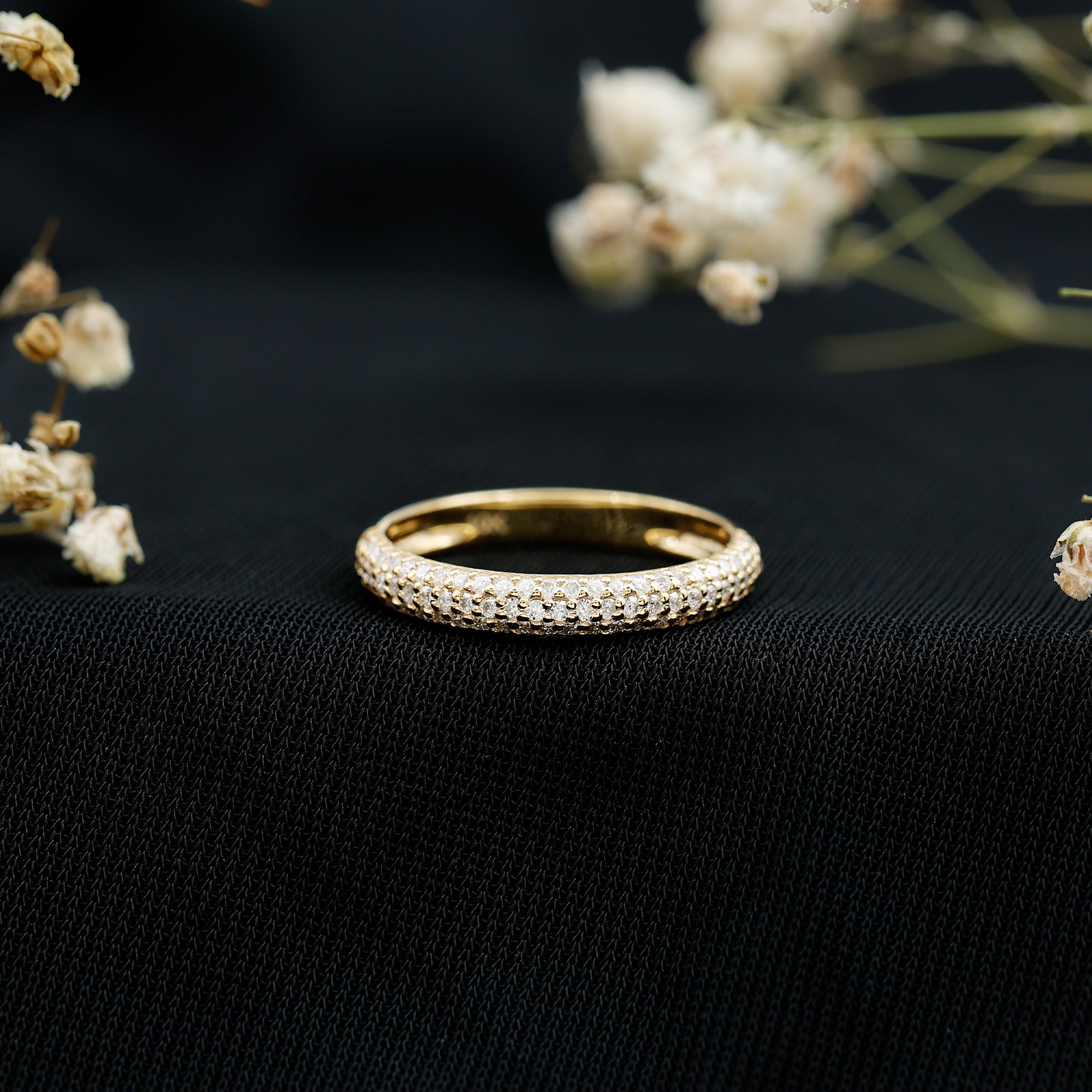Certified Lab Grown Diamond 3 Row Eternity Ring Lab - ( EF-VS ) - Rosec Jewels