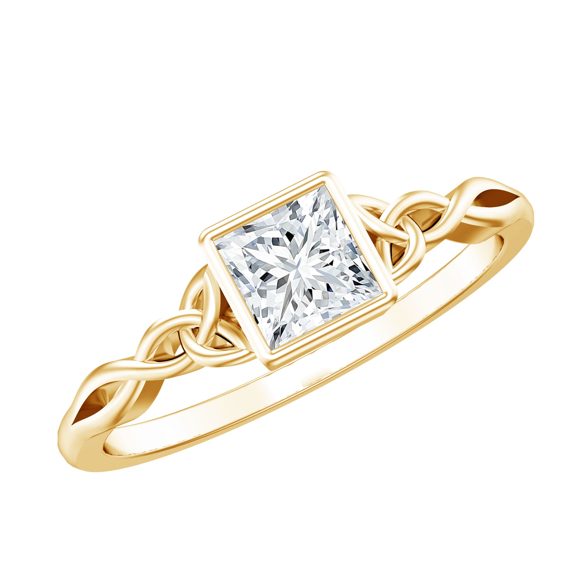 Celtic Knot Inspired Lab Grown Diamond Promise Ring Lab - ( EF-VS ) - Rosec Jewels