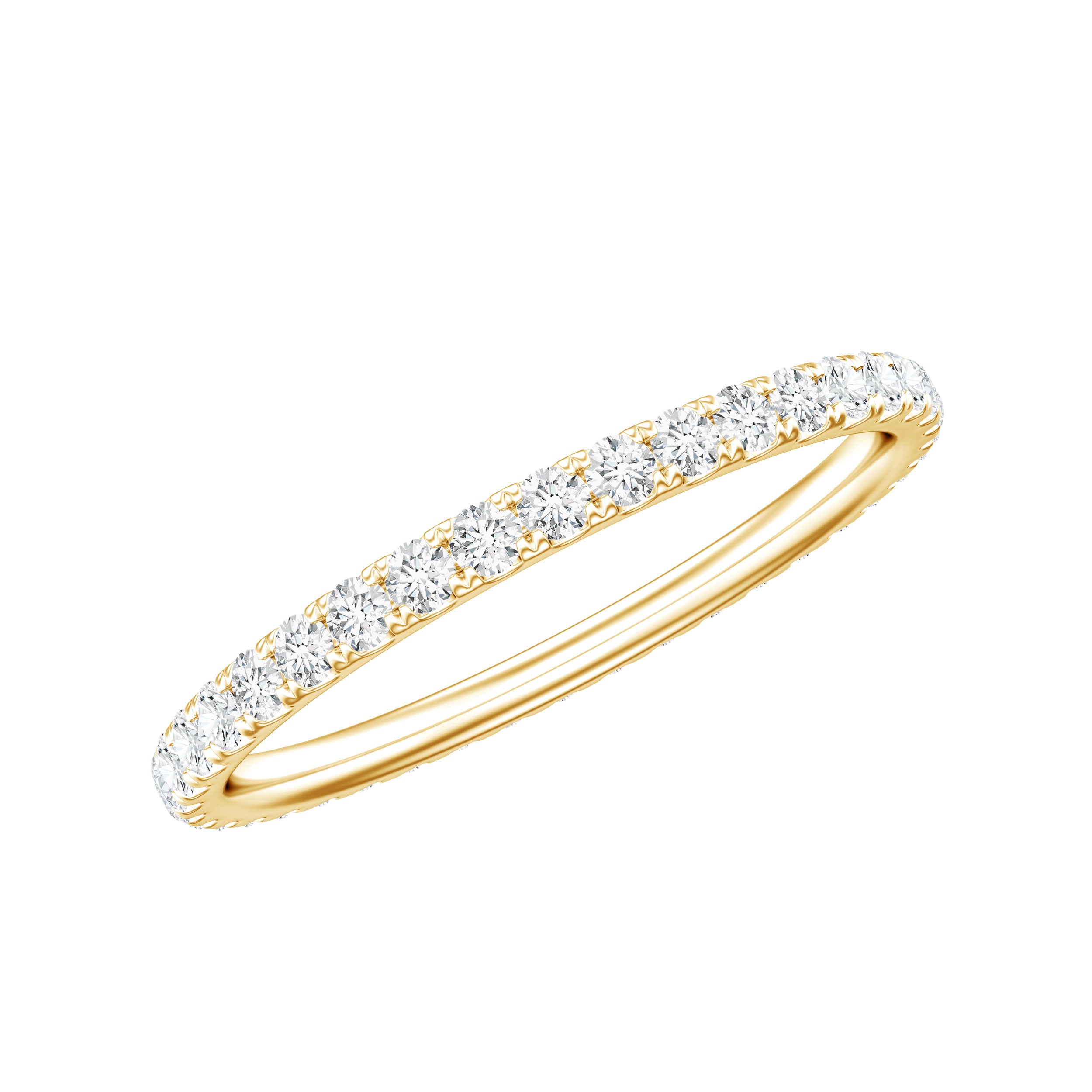 Round Cut Lab Grown Diamond Stackable Eternity Ring Lab - ( EF-VS ) - Rosec Jewels