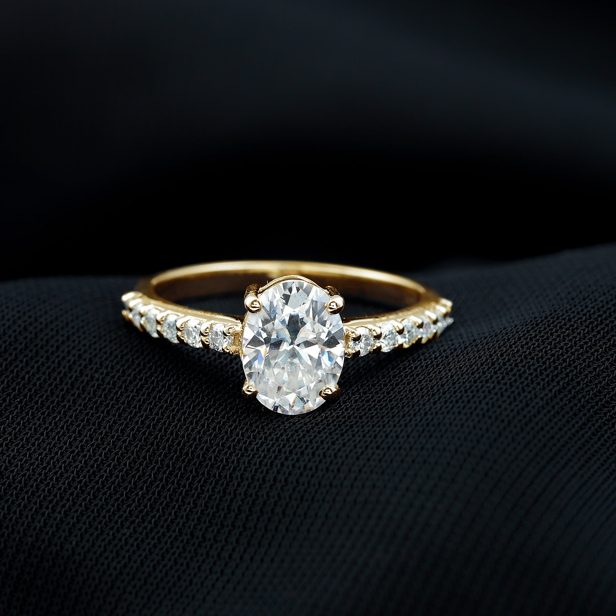 1.2 Carat Oval Shaped Lab Grown Diamond Engagement Ring with IGI Certificate Lab - ( EF-VS ) - Rosec Jewels