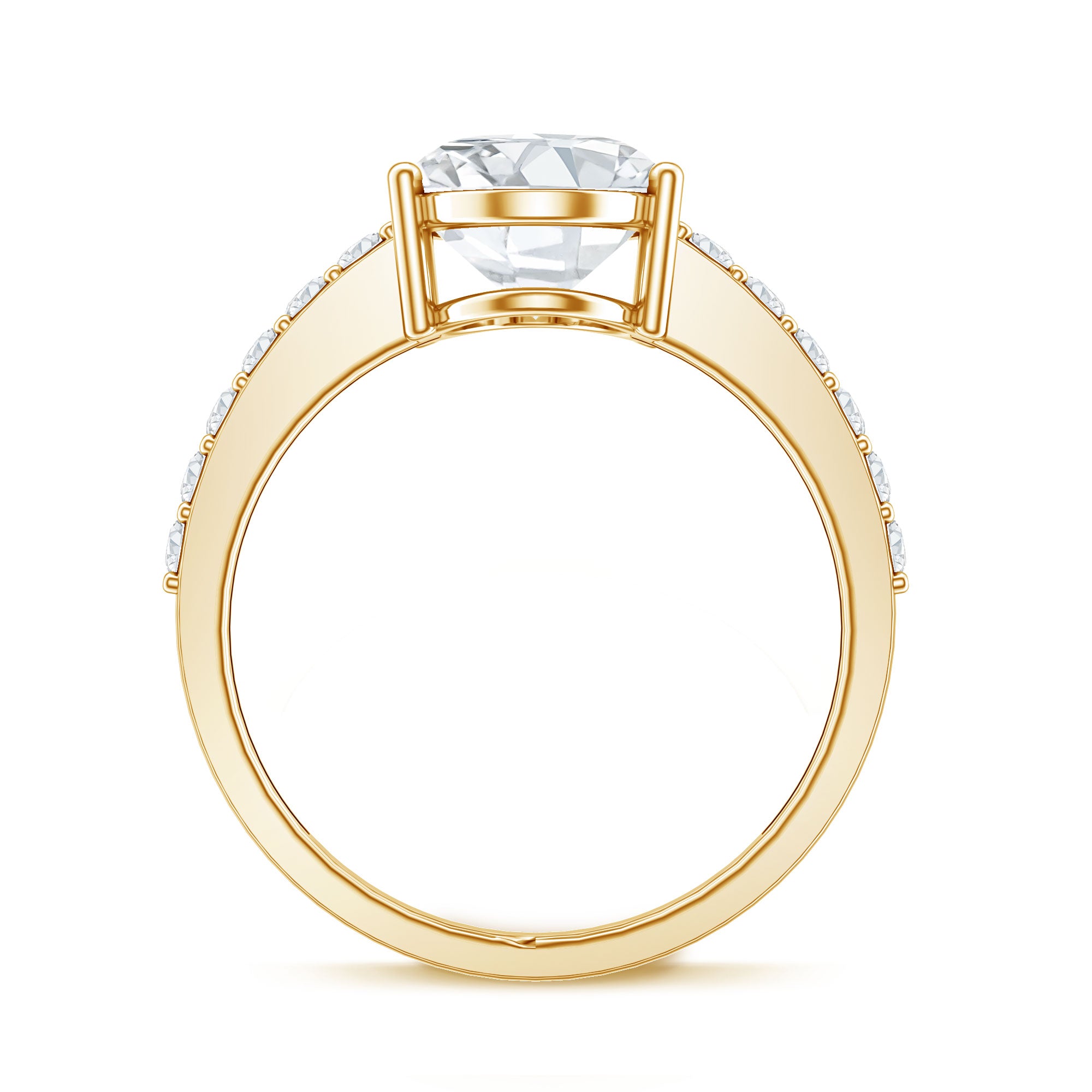IGI Certified 3 Carat Lab Grown Oval Diamond Engagement Ring for Women Lab - ( EF-VS ) - Rosec Jewels