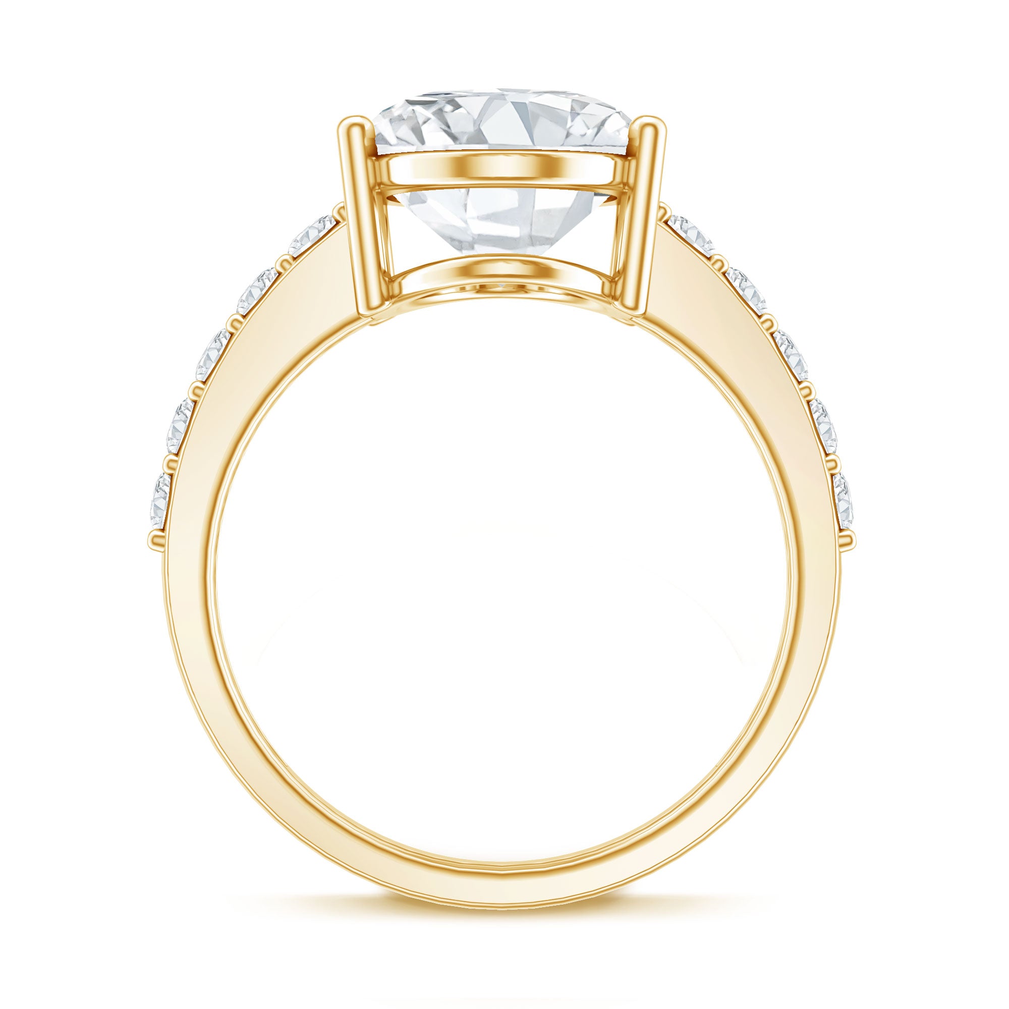 5 Carat Big Lab Grown Diamond Oval Engagement Ring with IGI Certificate Lab - ( EF-VS ) - Rosec Jewels