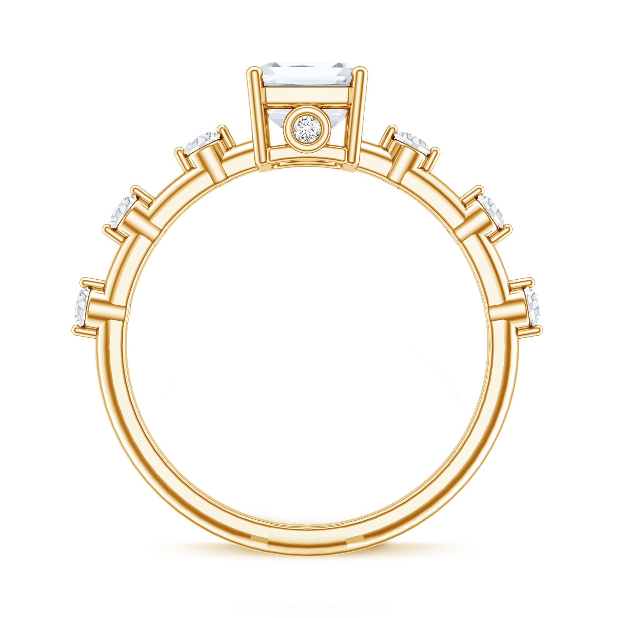 Emerald Cut 2 Carat Lab Grown Diamond Engagement Ring IGI Certified Lab - ( EF-VS ) - Rosec Jewels