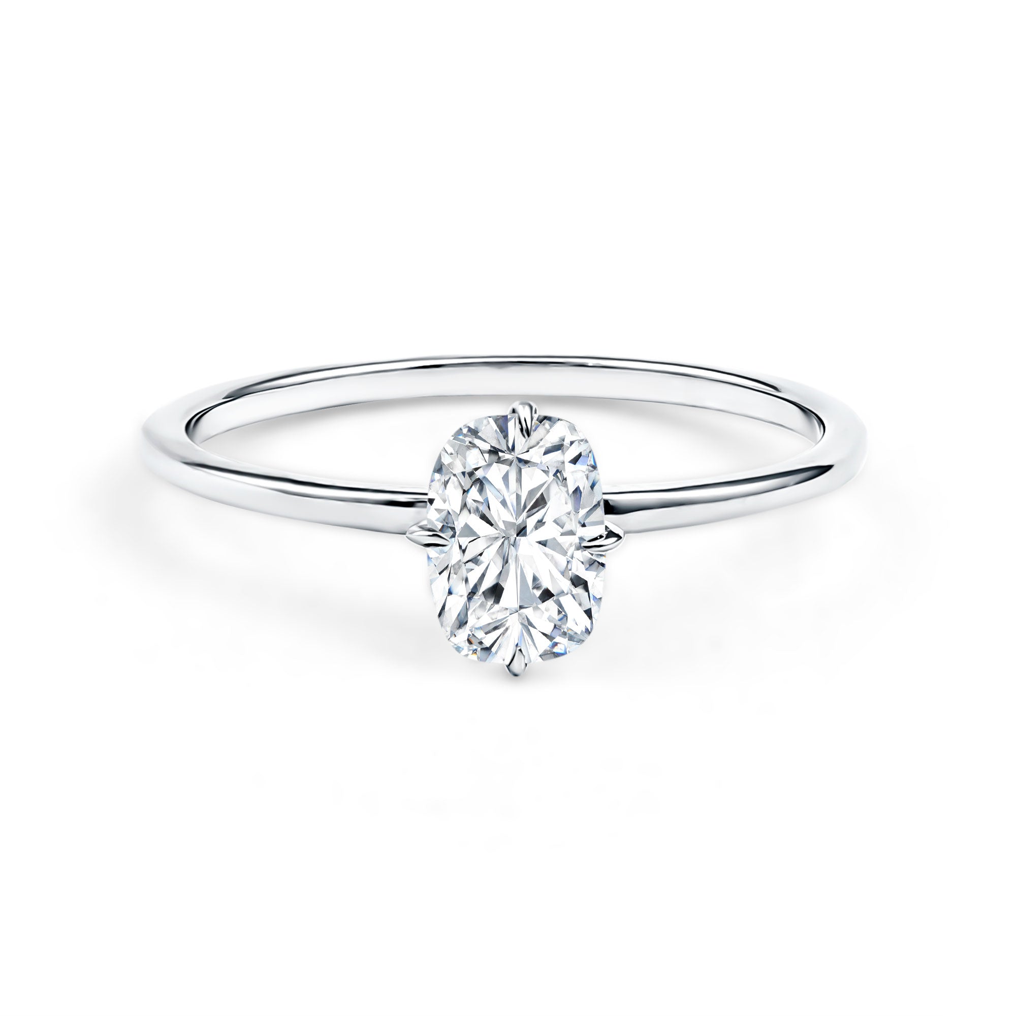 Solitaire 1.2 Carat Elongated Cushion Cut Engagement Ring with Lab Grown Diamond Lab - ( EF-VS ) - Rosec Jewels