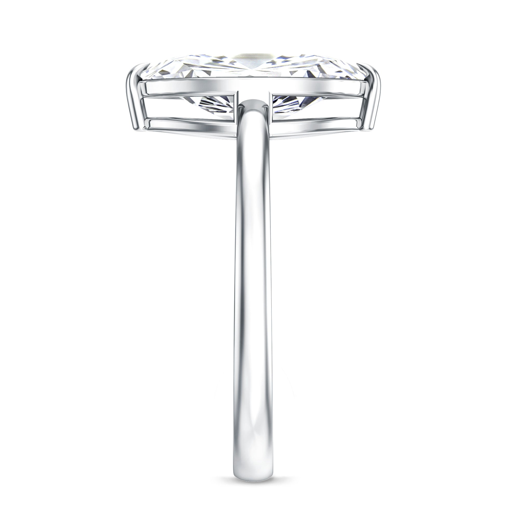IGI Certified Marquise Cut Lab Created Diamond Solitaire Engagement Ring 2 Carat Lab - ( E-VS1 ) - Rosec Jewels