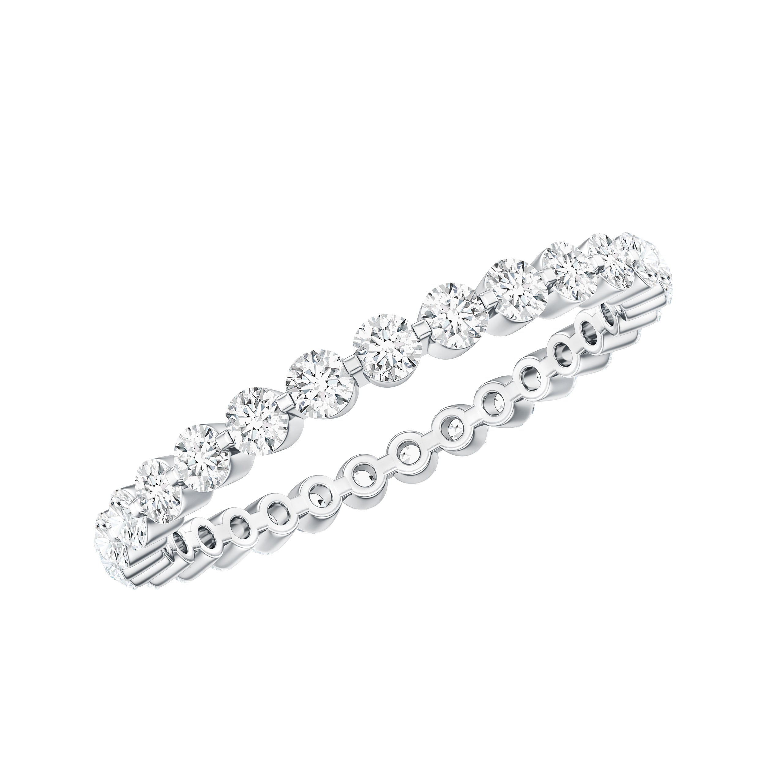 Natural Diamond Full Eternity Ring Natural - ( HI-SI ) - Rosec Jewels