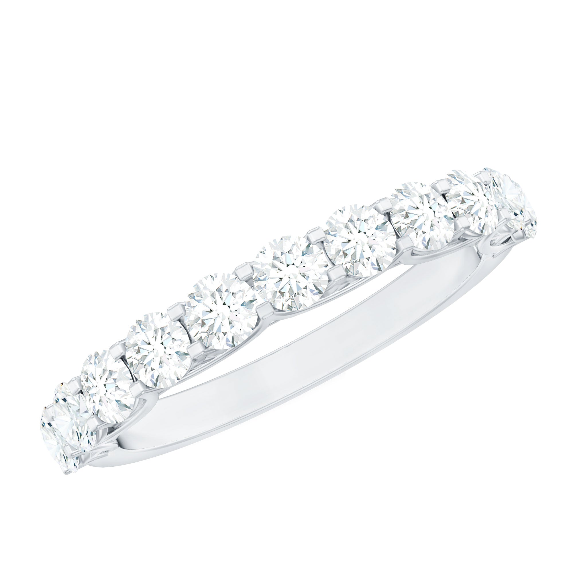 1.25 CT Zircon Half Eternity Ring AAAA - Rosec Jewels