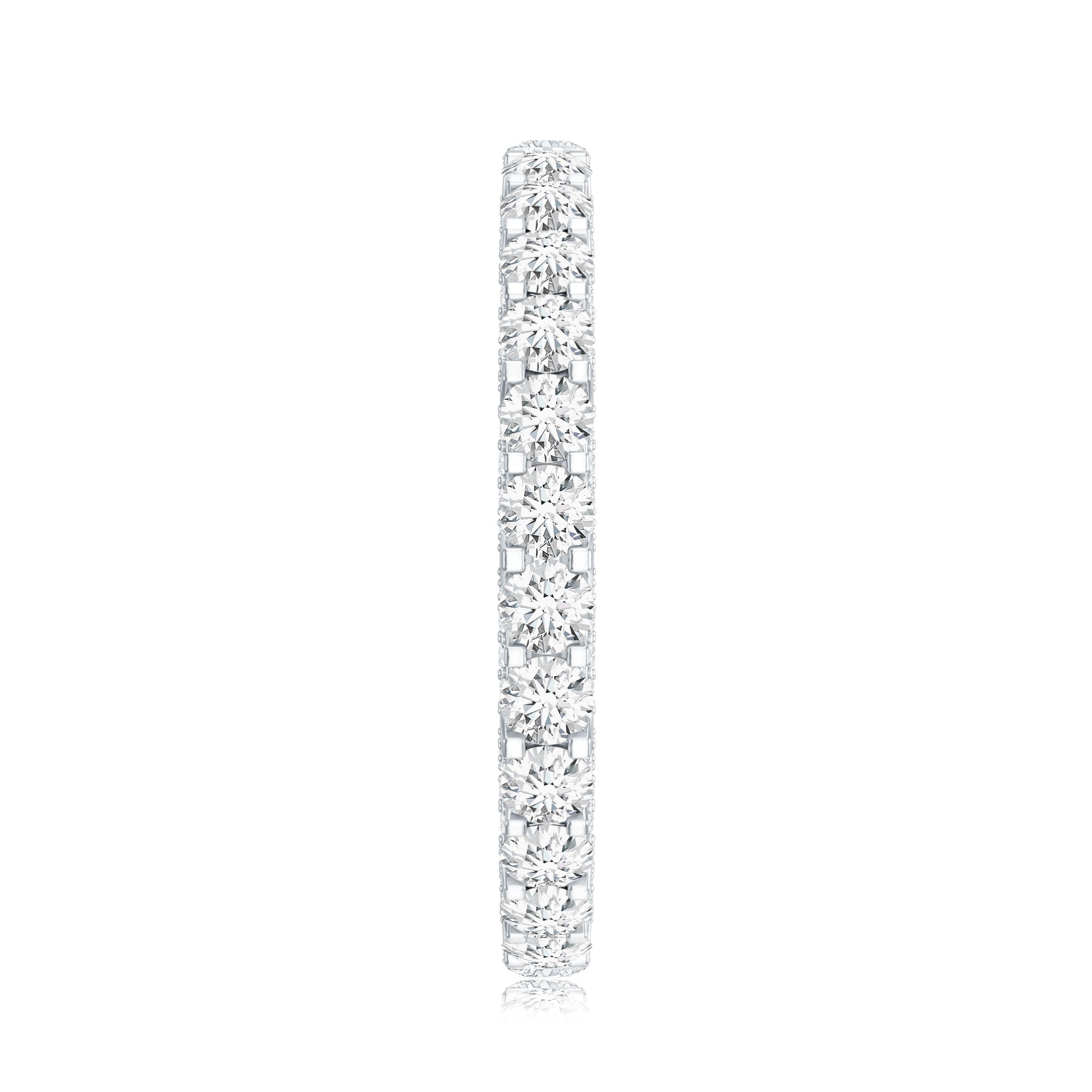 Certified Lab Created Diamond Eternity Wedding Band Lab - ( EF-VS ) - Rosec Jewels