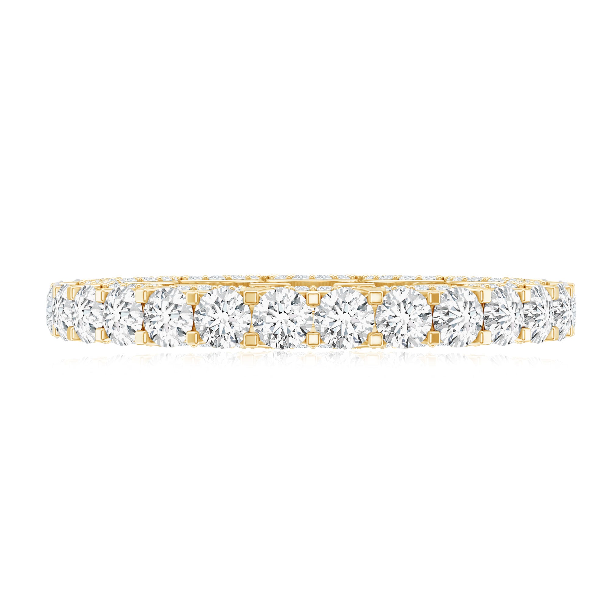 Certified Lab Created Diamond Eternity Wedding Band Lab - ( EF-VS ) - Rosec Jewels