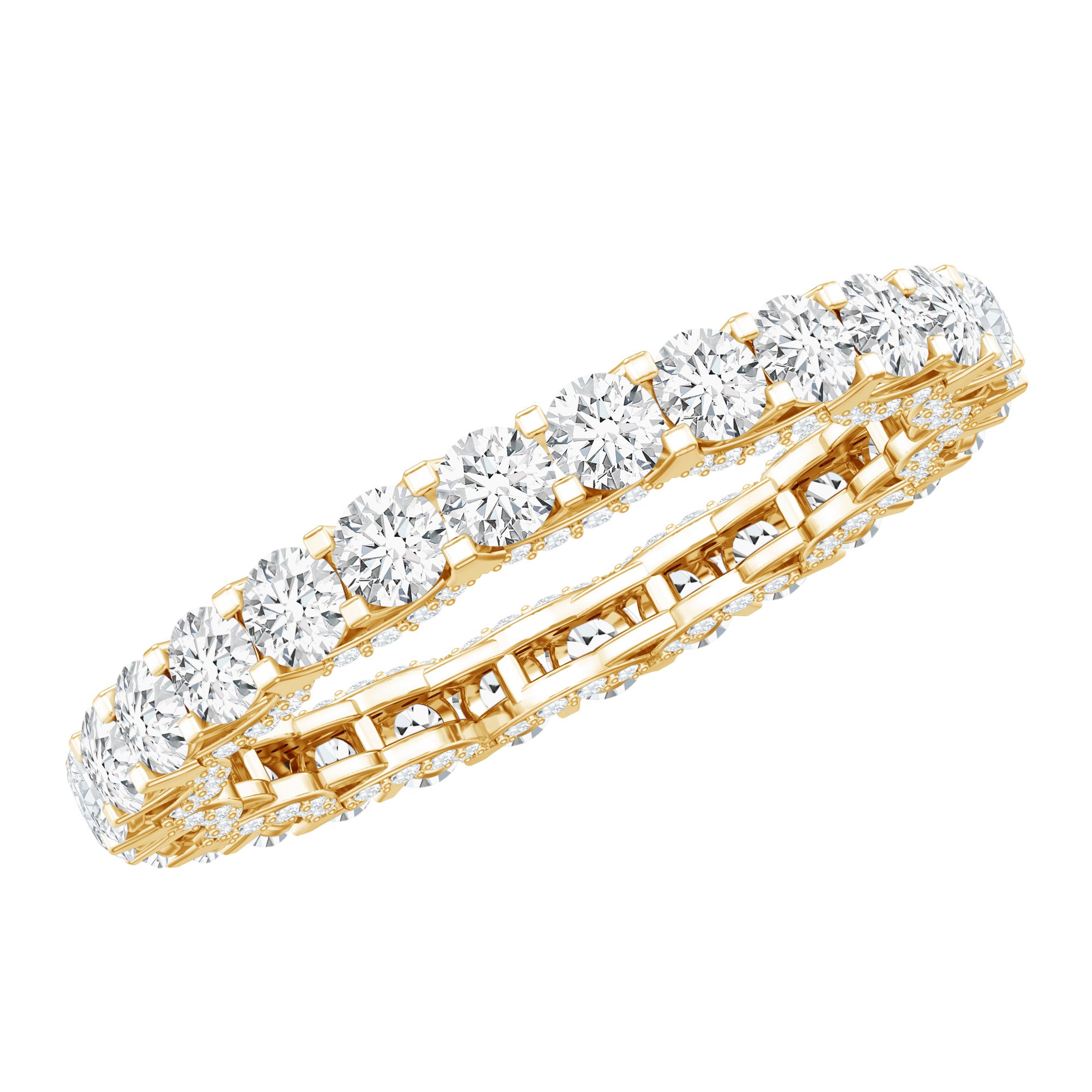 Trellis Set Moissanite Full Eternity Band Ring D-VS1 - Rosec Jewels