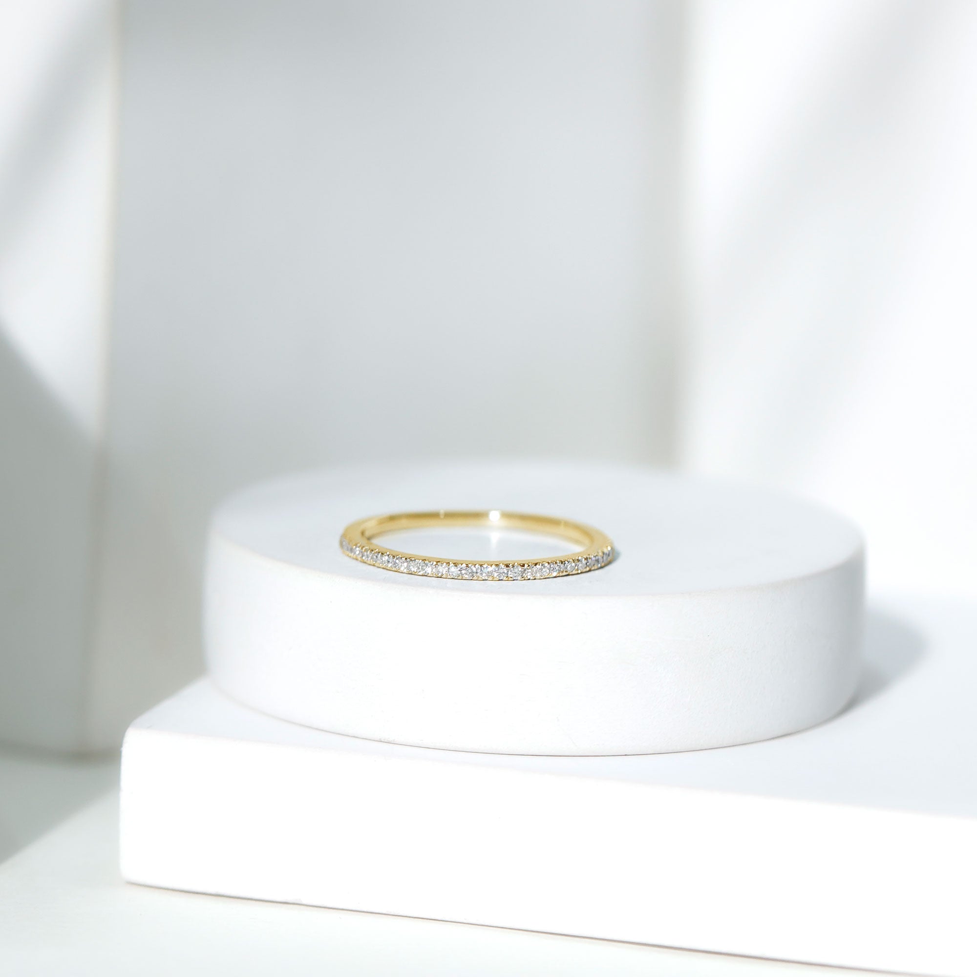Moissanite Minimal Eternity Stackable Ring D-VS1 - Rosec Jewels