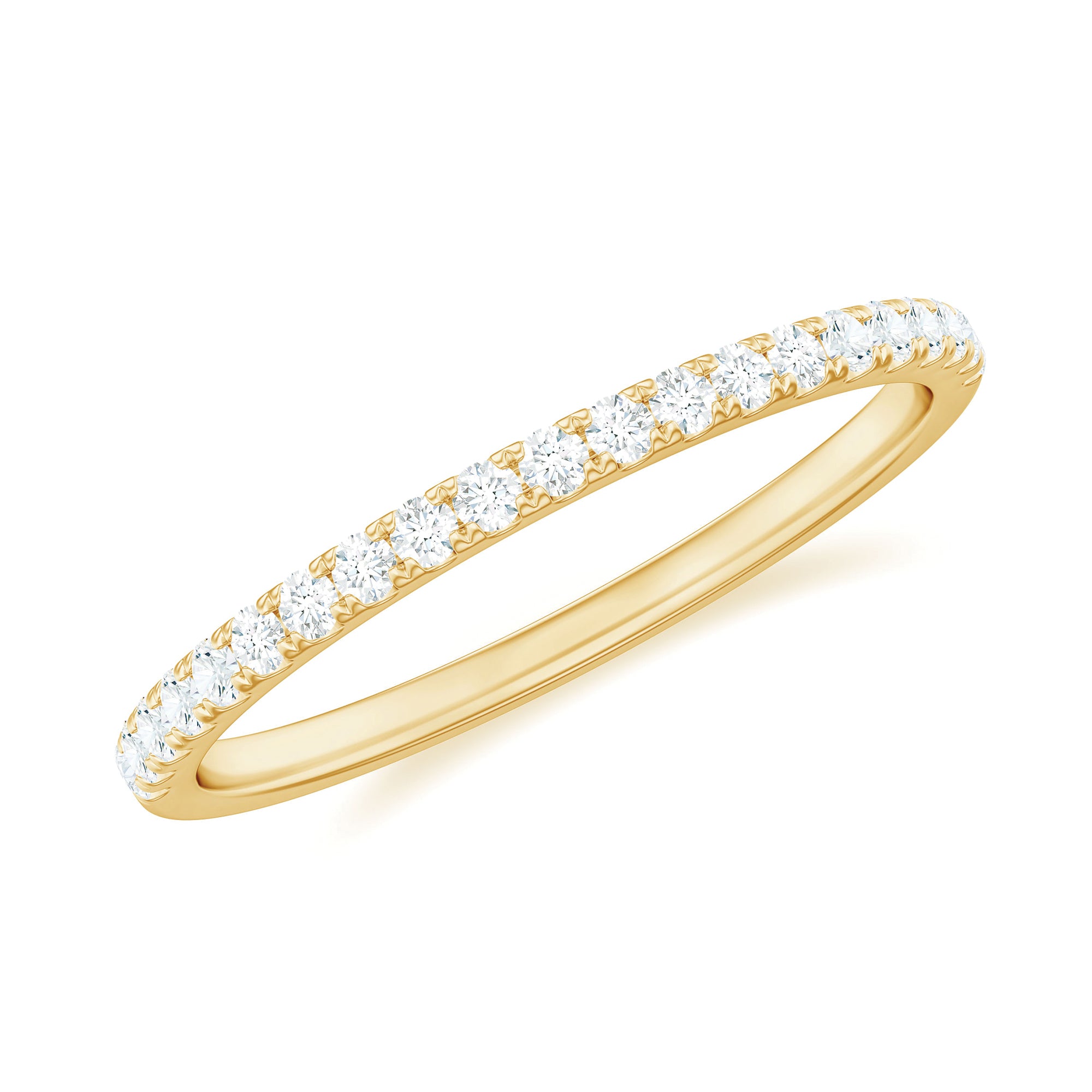 0.25 CT Stackable Diamond Eternity Ring in Fish Tail Setting Natural - ( HI-SI ) - Rosec Jewels