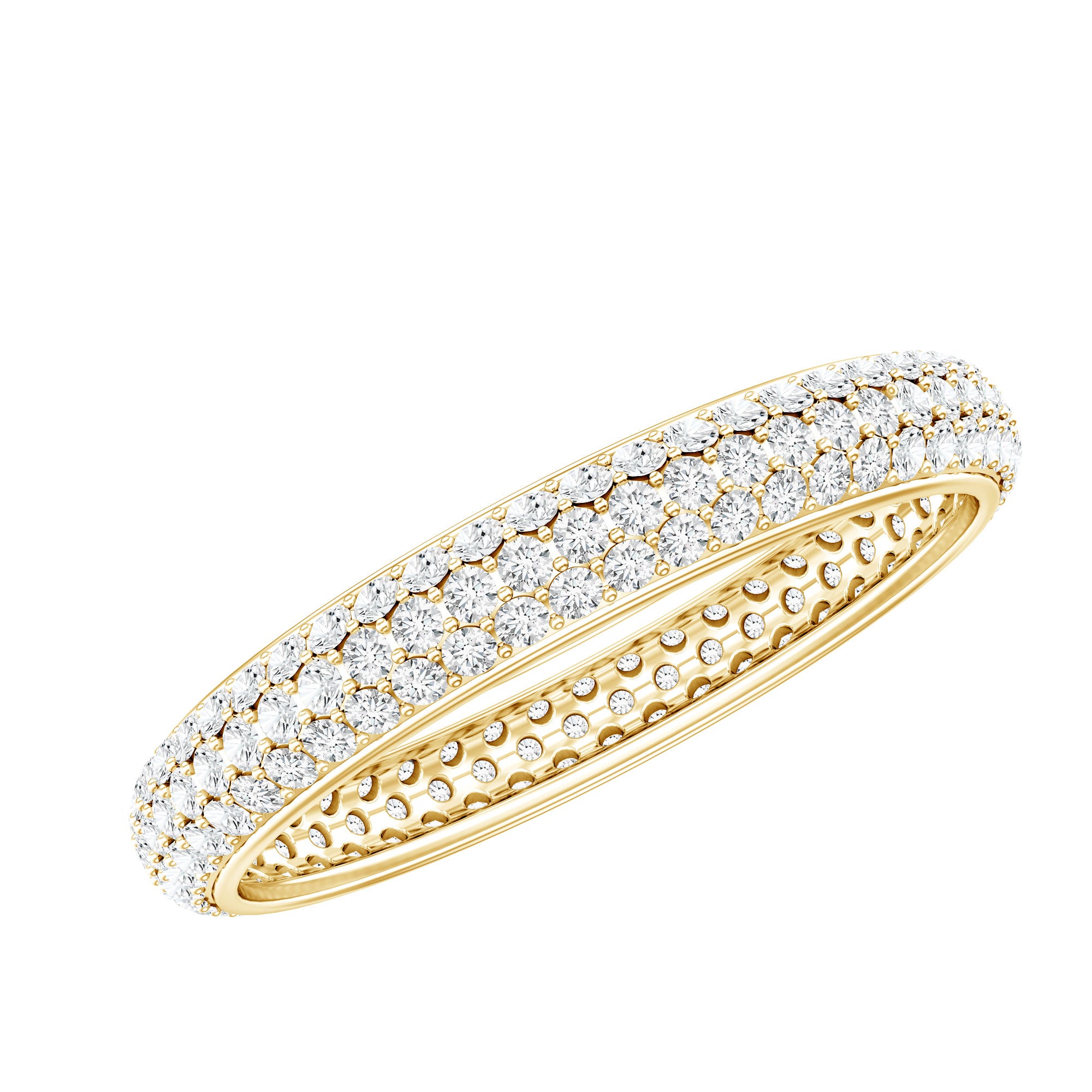 Classic Moissanite Eternity Wedding Band for Women D-VS1 - Rosec Jewels