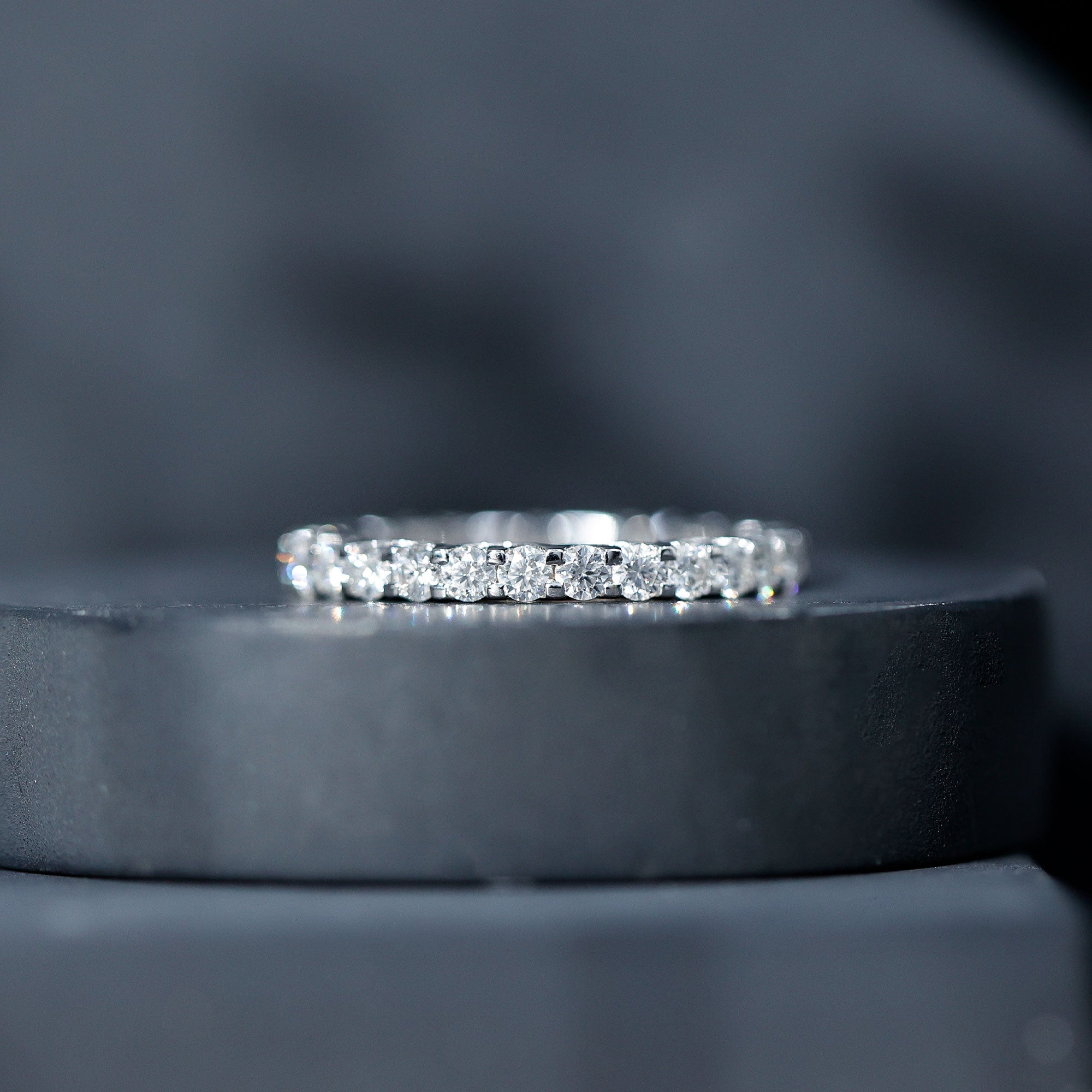 Brilliant Cut Moissanite Eternity Wedding Ring for Women D-VS1 - Rosec Jewels