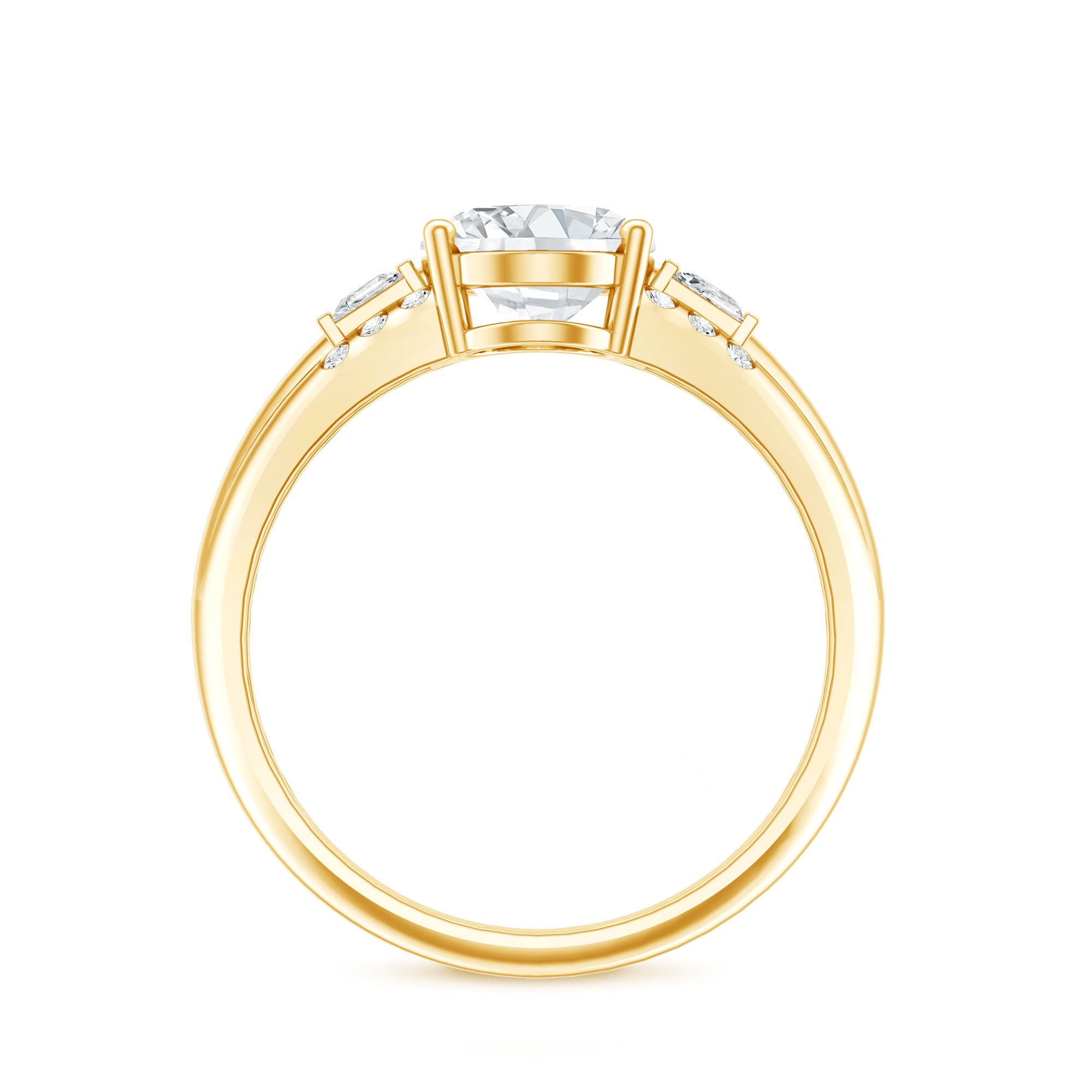 Oval Cubic Zirconia Solitaire Engagement Ring AAAA - Rosec Jewels