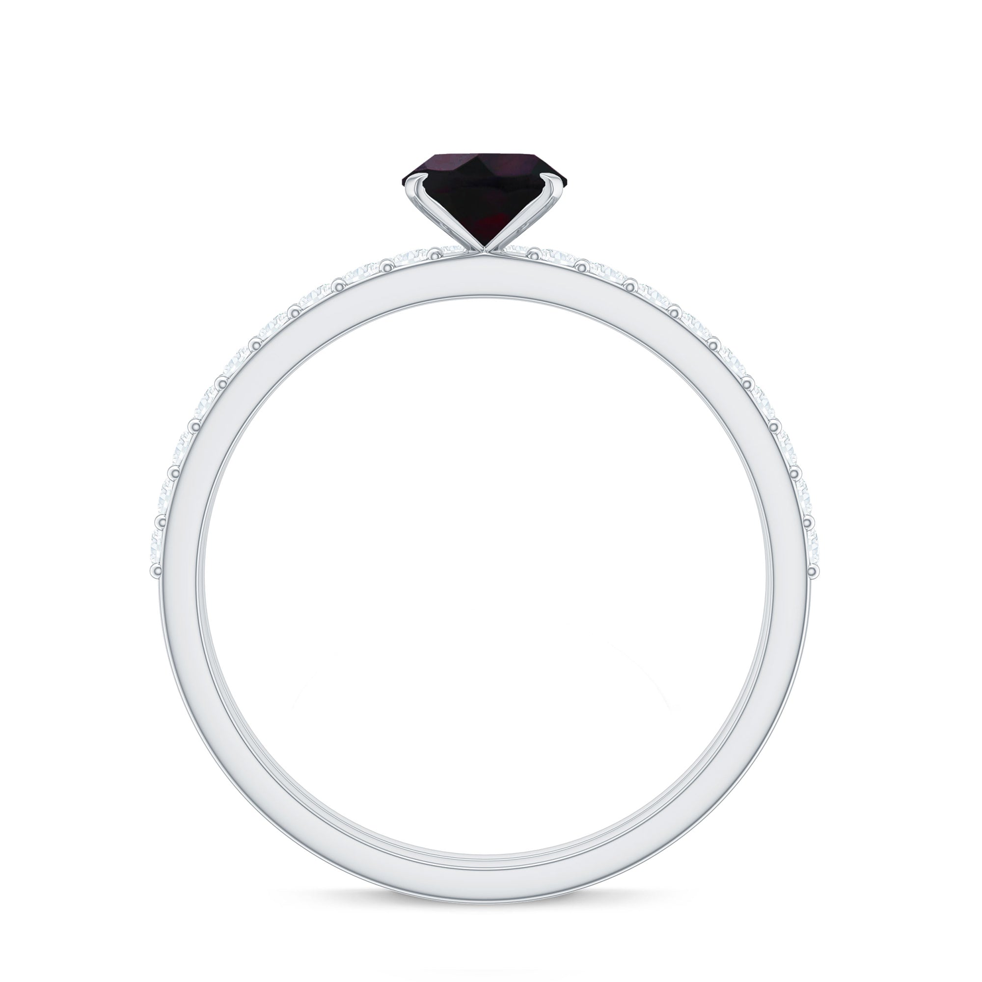 0.9 Carat Oval Cut Black Opal Wedding Ring Set With Diamond AAA - Rosec Jewels