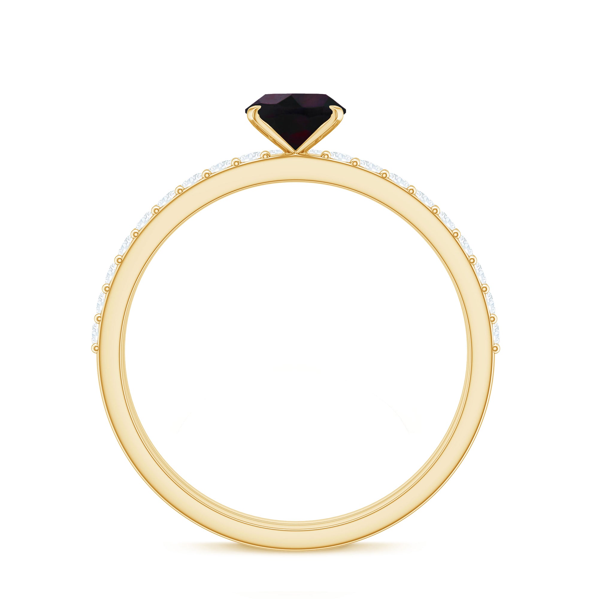 0.9 Carat Oval Cut Black Opal Wedding Ring Set With Diamond AAA - Rosec Jewels