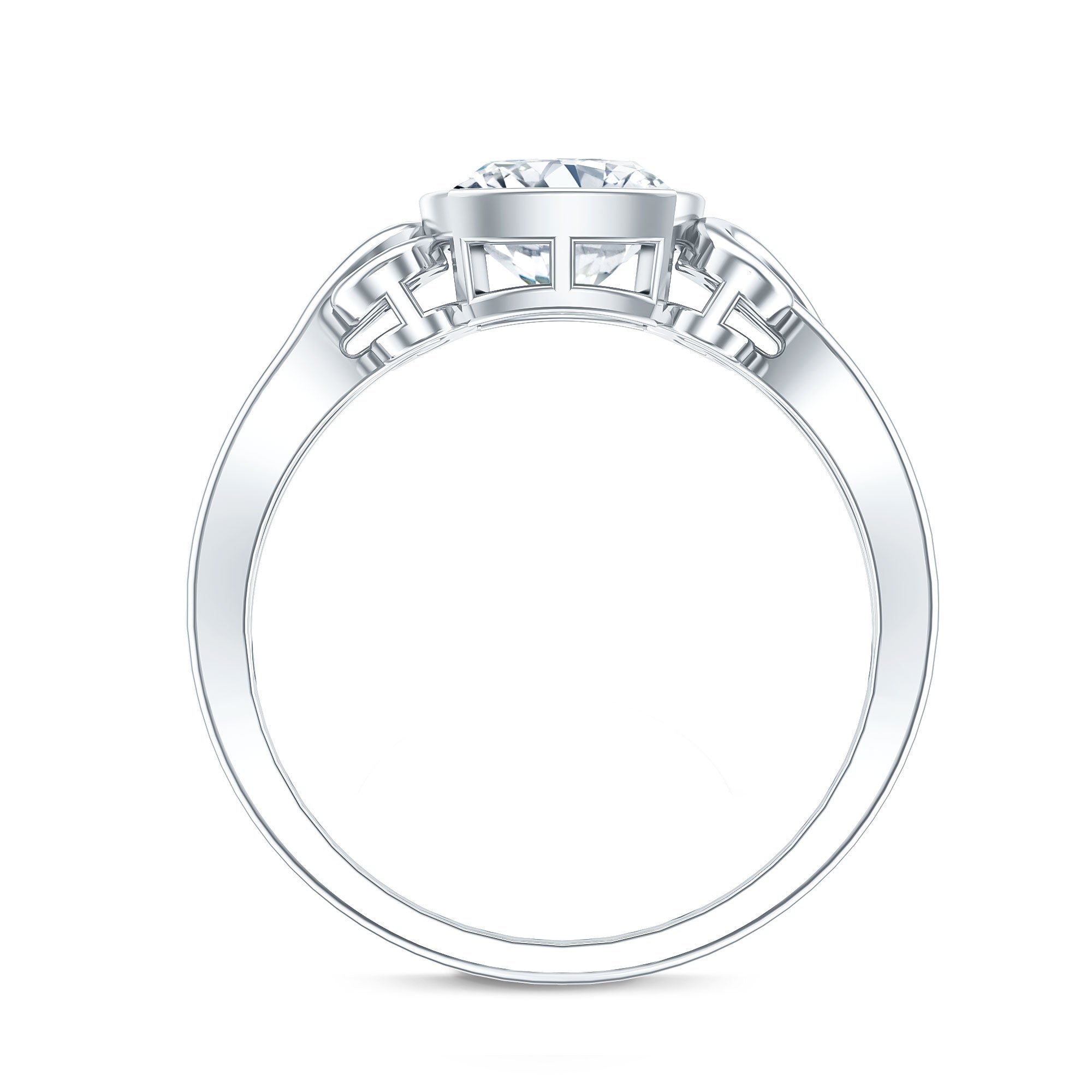 1 Carat Lab Grown Diamond Cushion Engagement Ring Lab - ( EF-VS ) - Rosec Jewels