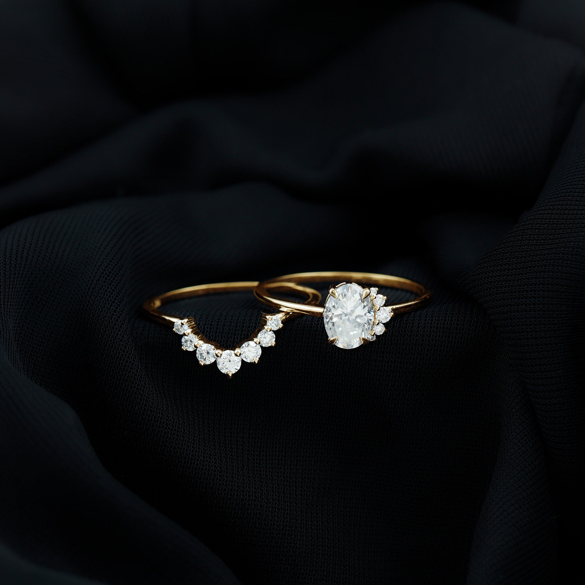 Lab Grown Diamond Engagement and Bridal Ring Sets Lab - ( EF-VS ) - Rosec Jewels