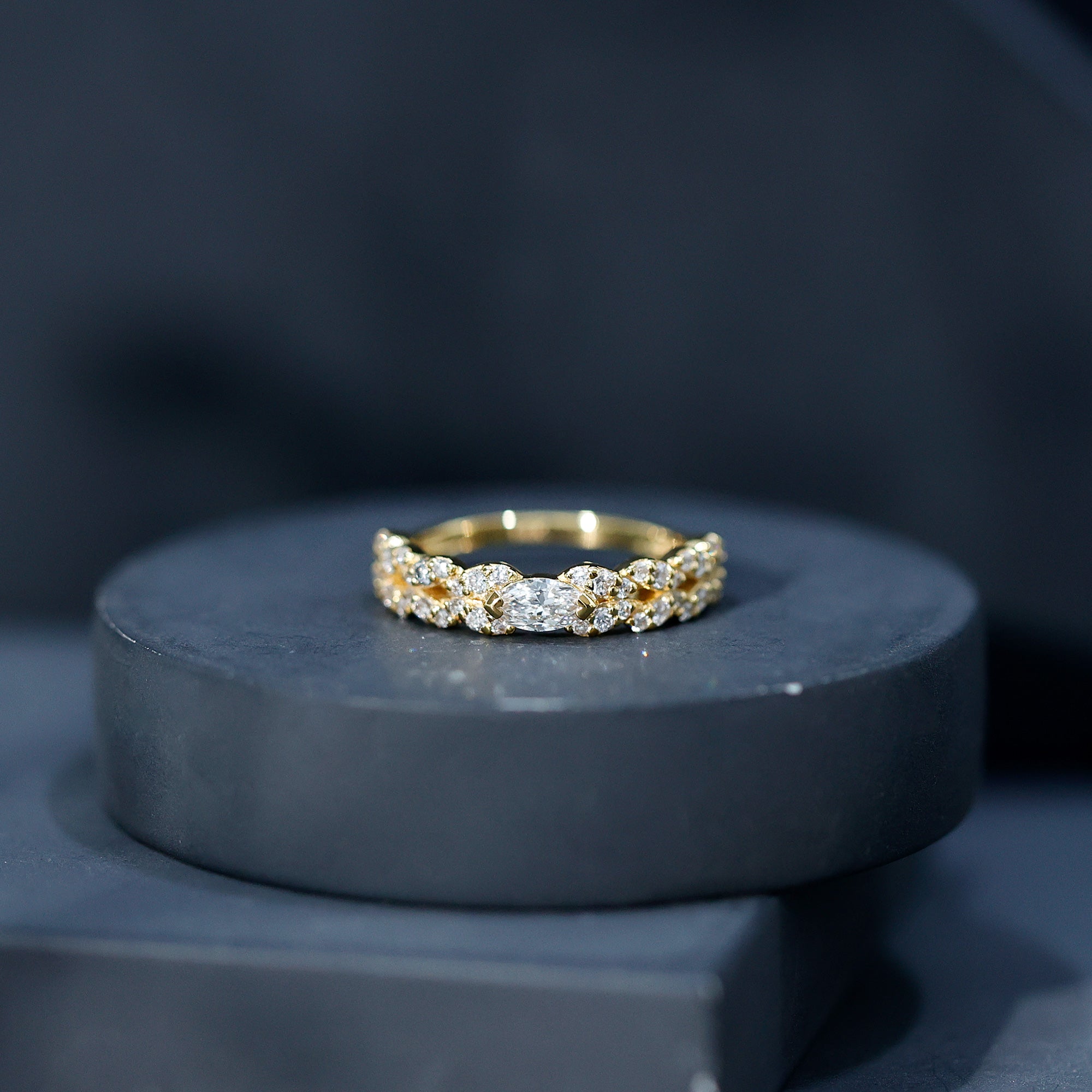 Lab Grown Diamond East West Eternity Ring for Her Lab - ( EF-VS ) - Rosec Jewels