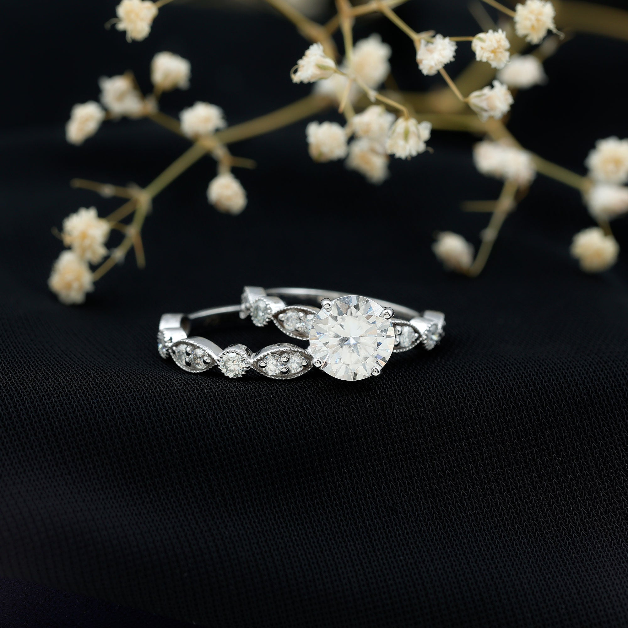 Rosec Jewels-Diamond Designer Marriage Ring Set For Women