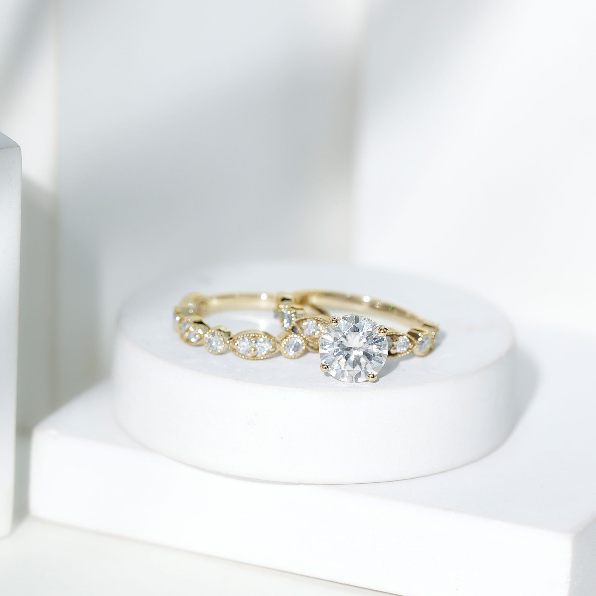 Rosec Jewels-Diamond Designer Marriage Ring Set For Women