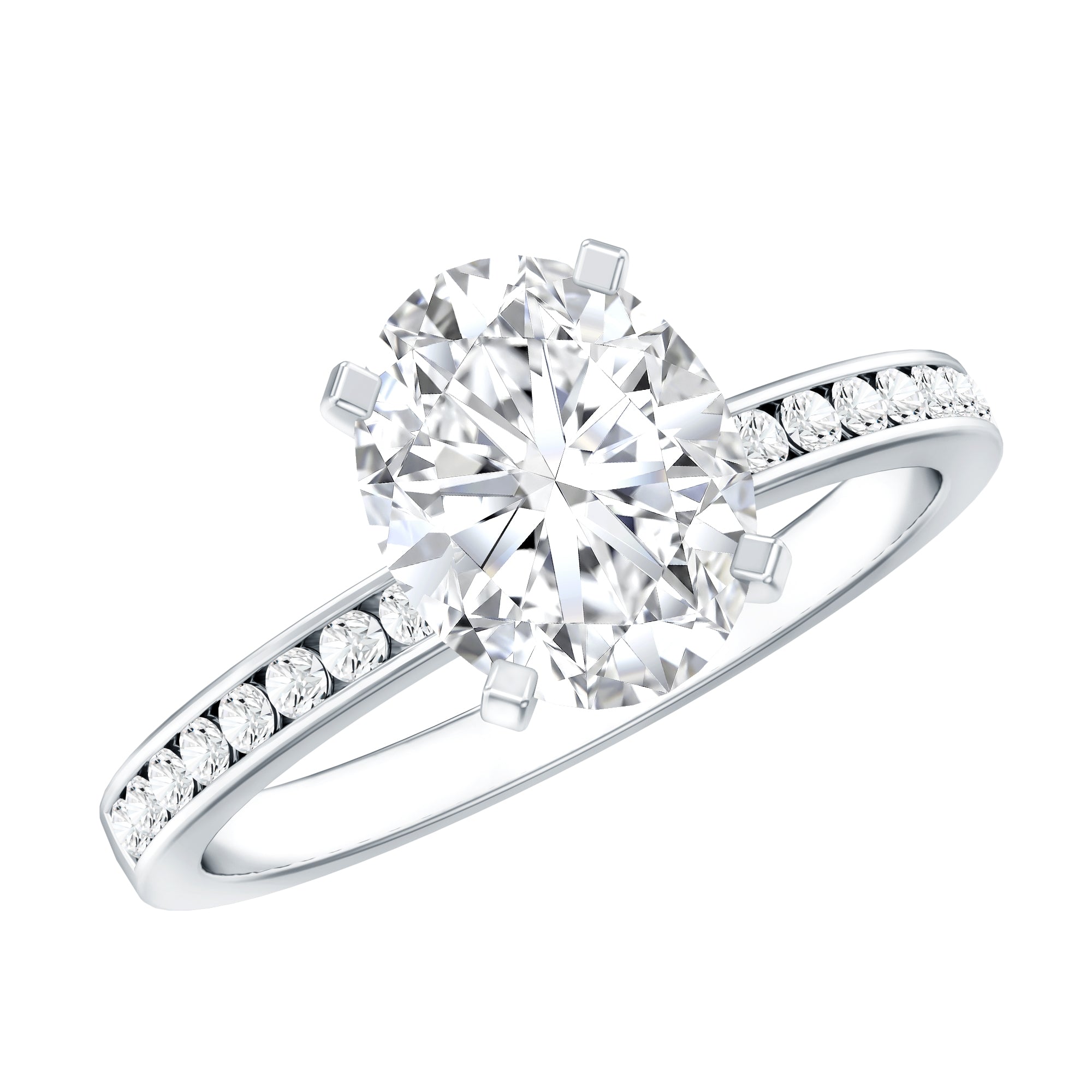 Certified 7X9 MM Lab Grown Diamond Oval Engagement Ring Lab - ( EF-VS ) - Rosec Jewels