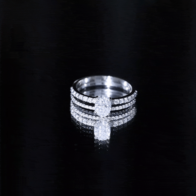 Lab Grown Diamond Simple Bridal Ring Sets Lab - ( EF-VS ) - Rosec Jewels