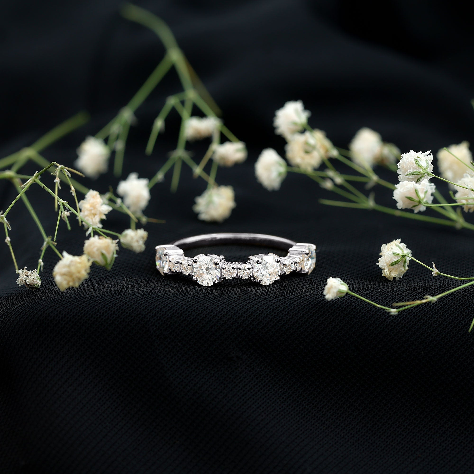 Rosec Jewels-Lab Grown Diamond Stackable Eternity Ring For Women