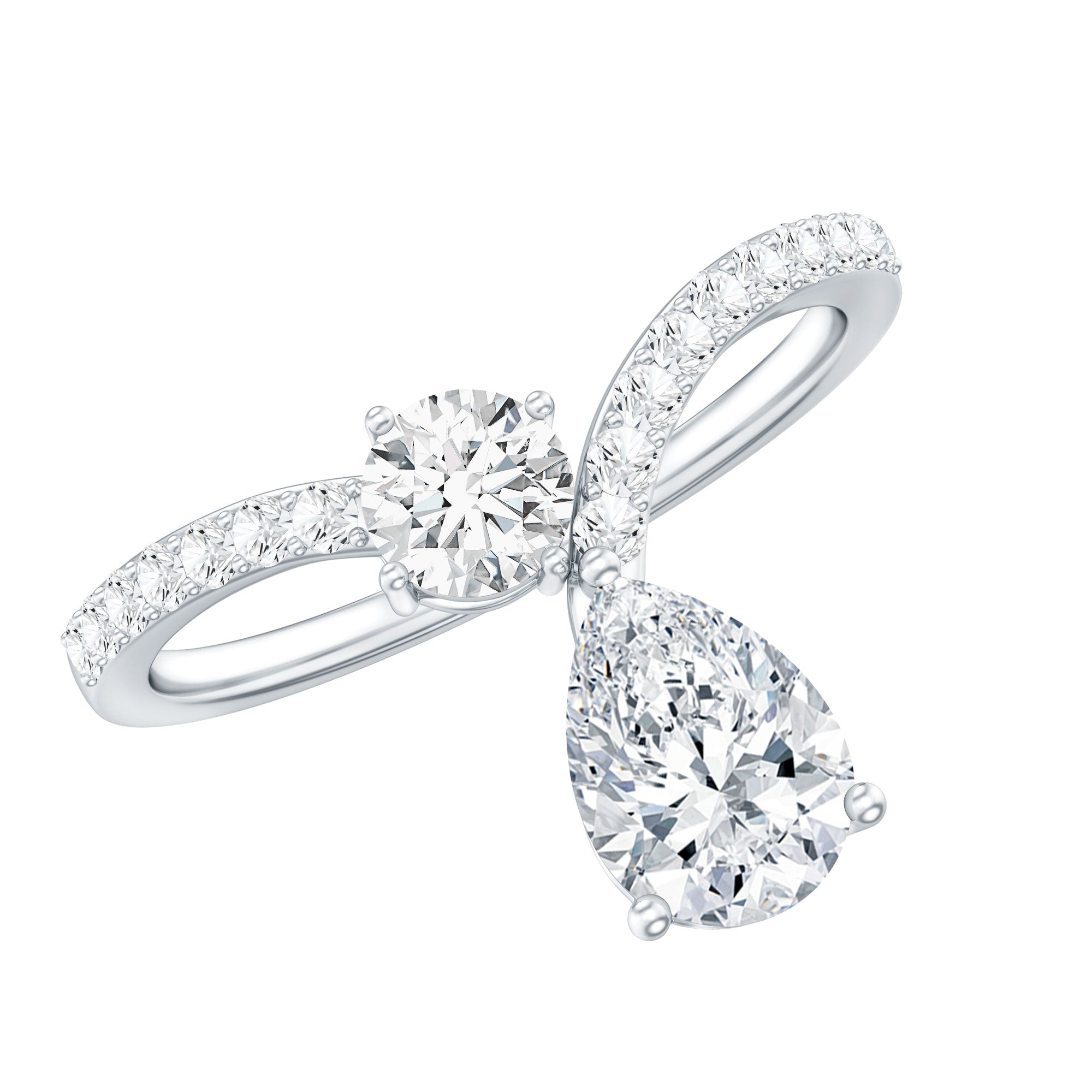 Designer Lab Grown Diamond Engagement Ring Lab - ( EF-VS ) - Rosec Jewels