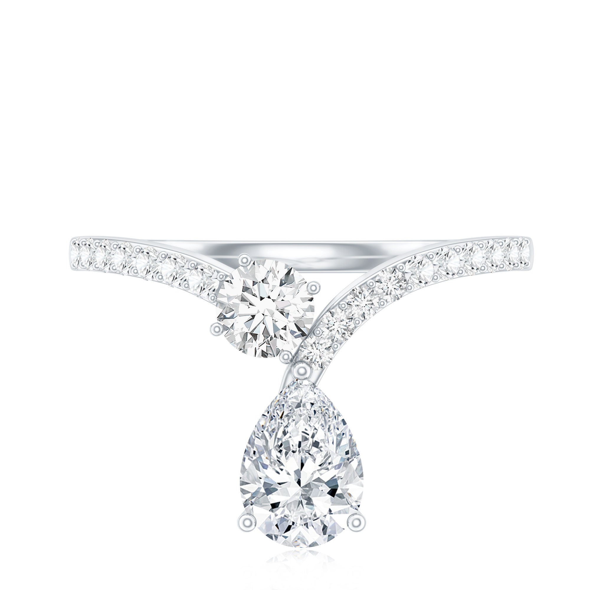 Designer Lab Grown Diamond Engagement Ring Lab - ( EF-VS ) - Rosec Jewels