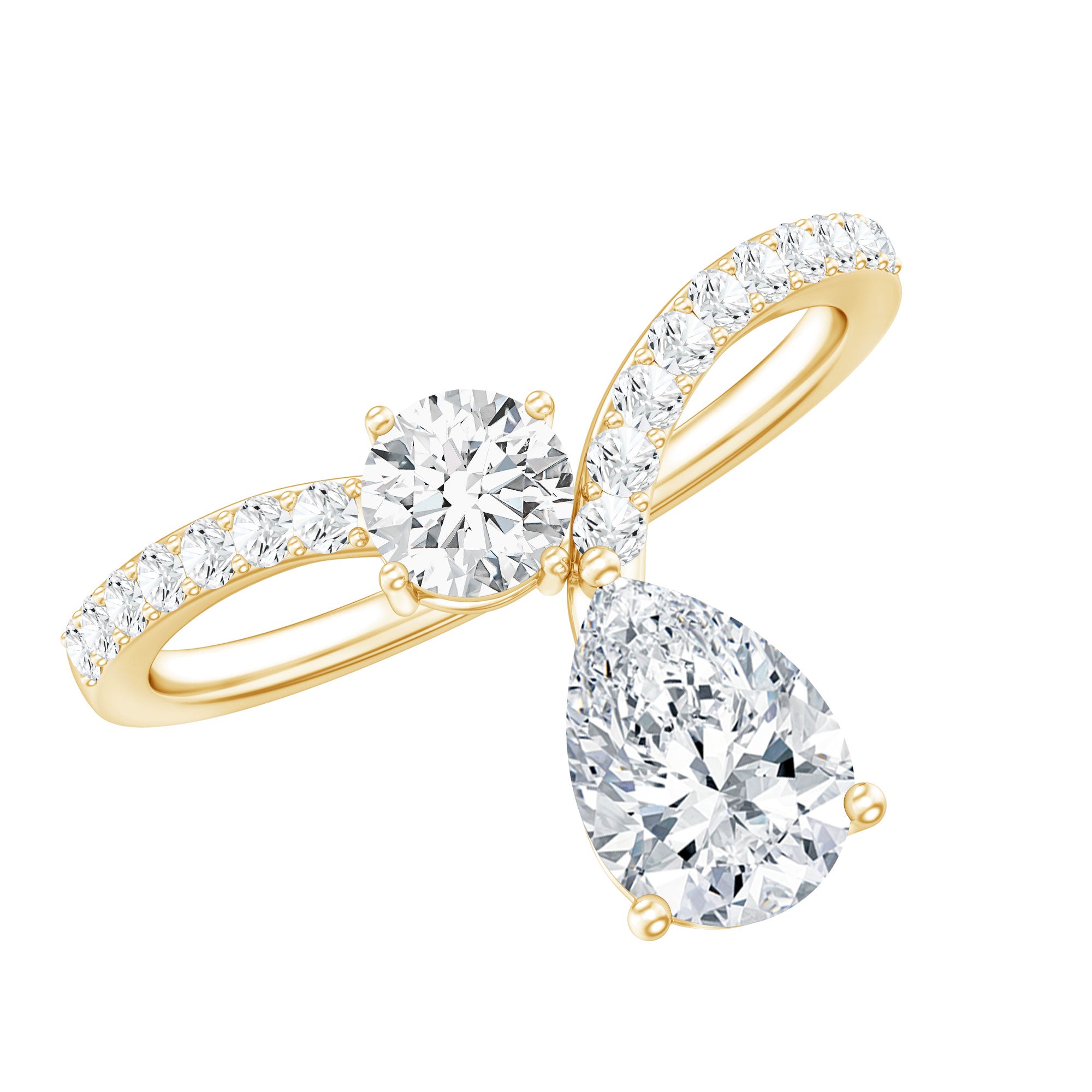 Designer Lab Grown Diamond Engagement Ring Lab - ( EF-VS ) - Rosec Jewels