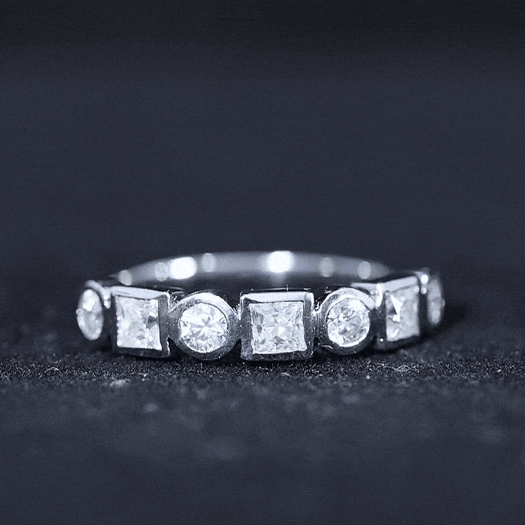 Diamond Eternity Anniversary Band Ring for Women Lab - ( EF-VS ) - Rosec Jewels