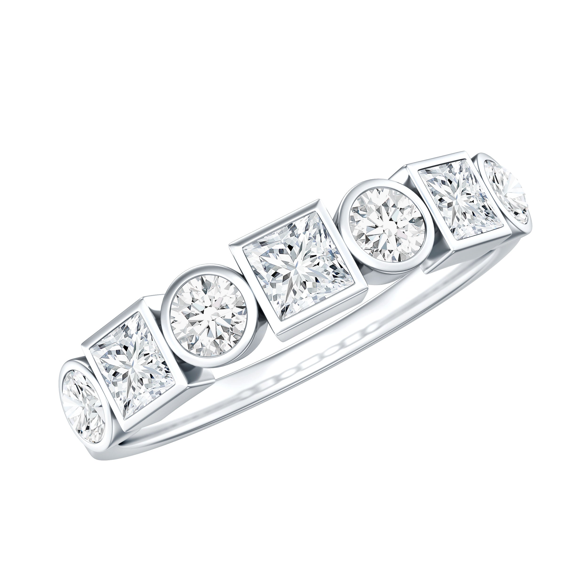 Diamond Eternity Anniversary Band Ring for Women Lab - ( EF-VS ) - Rosec Jewels