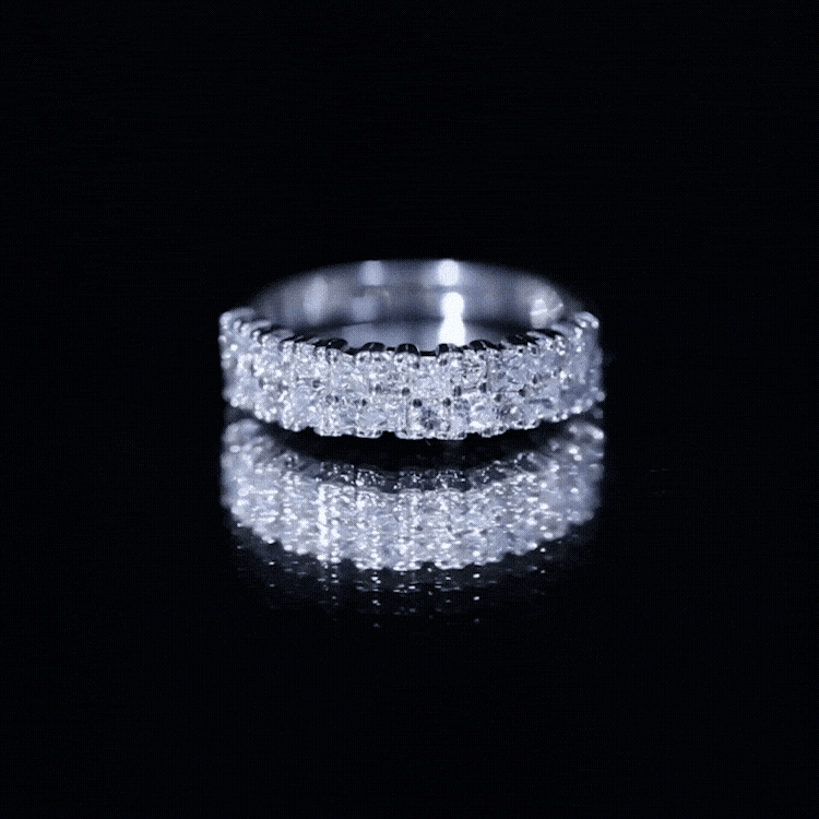 Lab Grown Diamond Wedding Anniversary Ring With Certificate Lab - ( EF-VS ) - Rosec Jewels