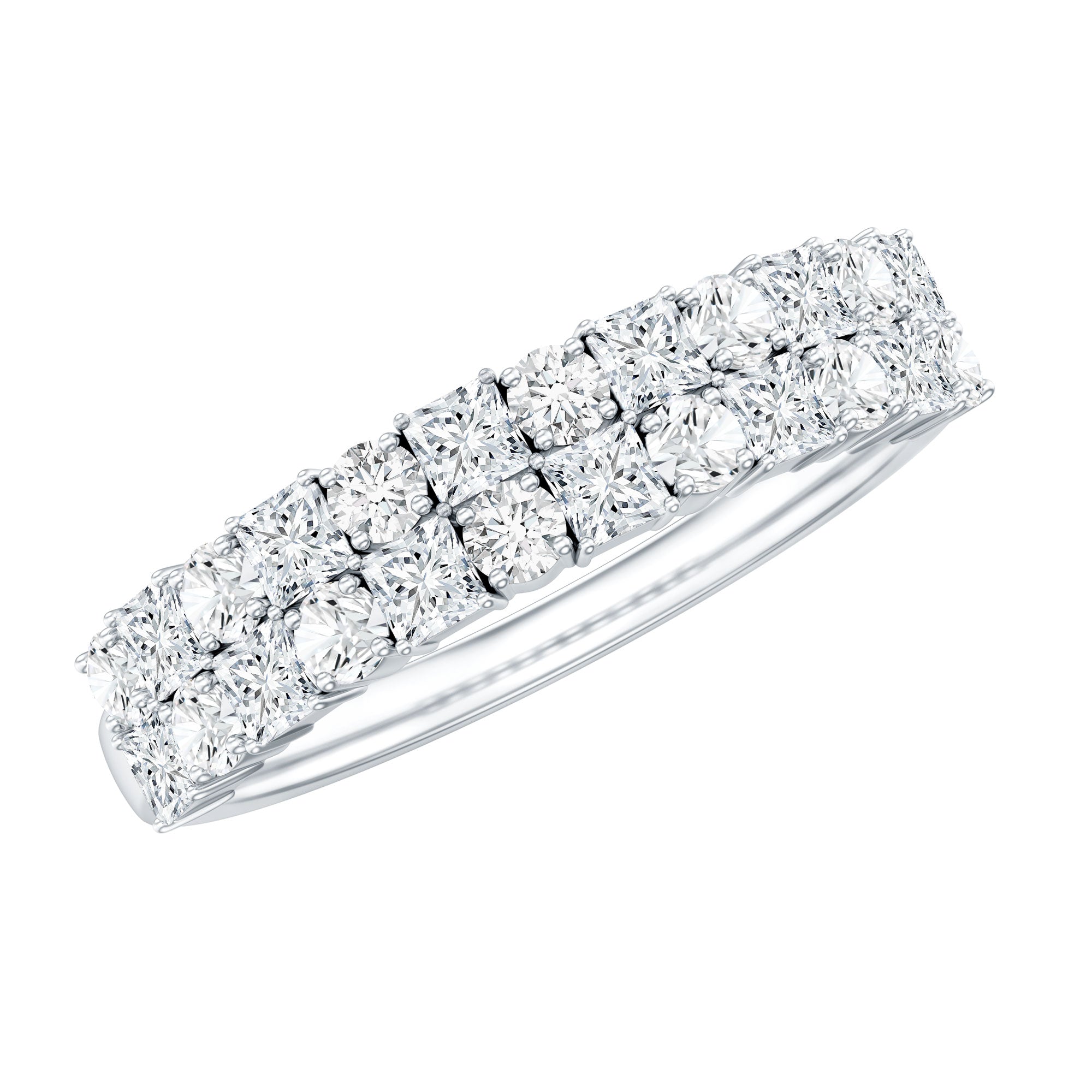 Lab Grown Diamond Wedding Anniversary Ring With Certificate Lab - ( EF-VS ) - Rosec Jewels