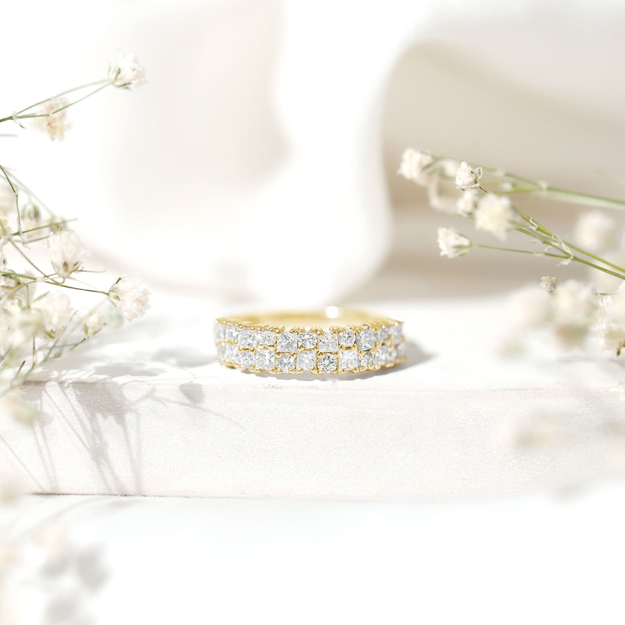 Lab Grown Diamond Wedding Anniversary Ring With Certificate Lab - ( EF-VS ) - Rosec Jewels