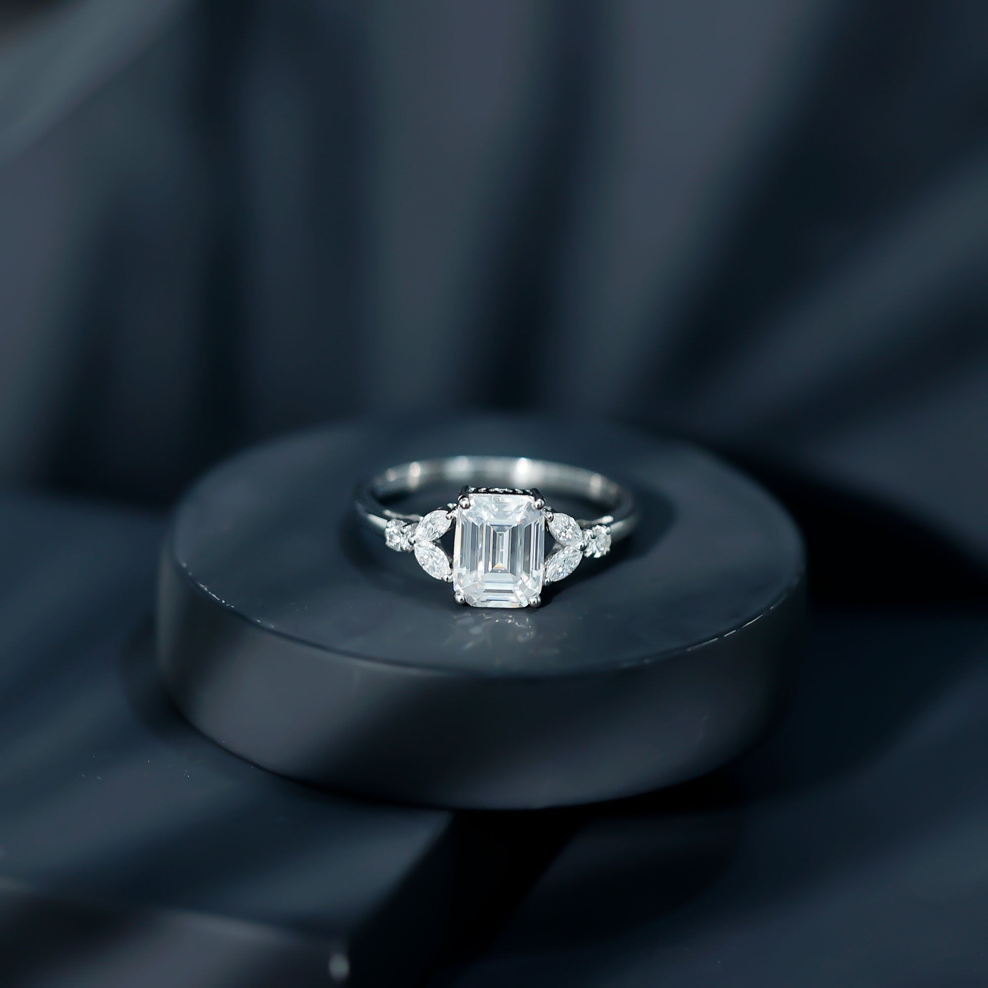 Womens Diamond Engagement Ring with Split Shank Lab - ( EF-VS ) - Rosec Jewels