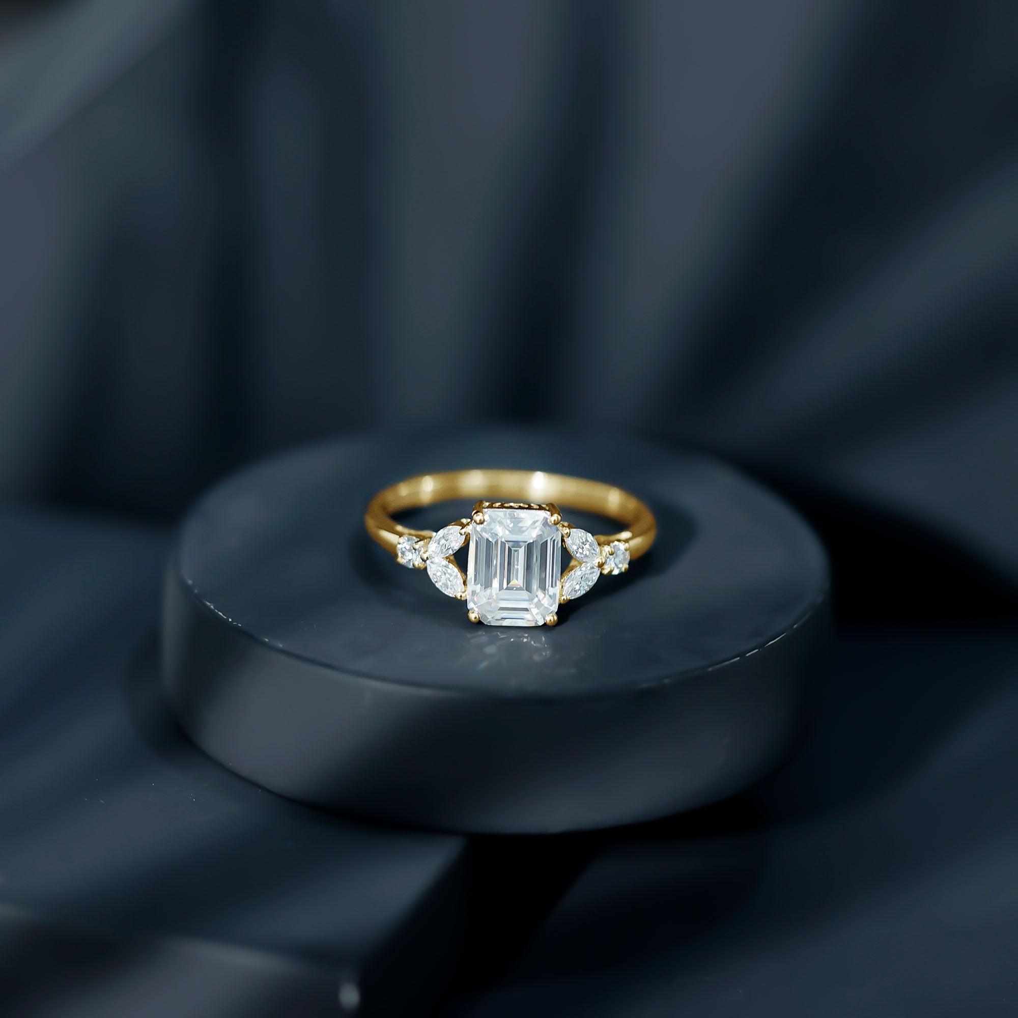 Womens Diamond Engagement Ring with Split Shank Lab - ( EF-VS ) - Rosec Jewels