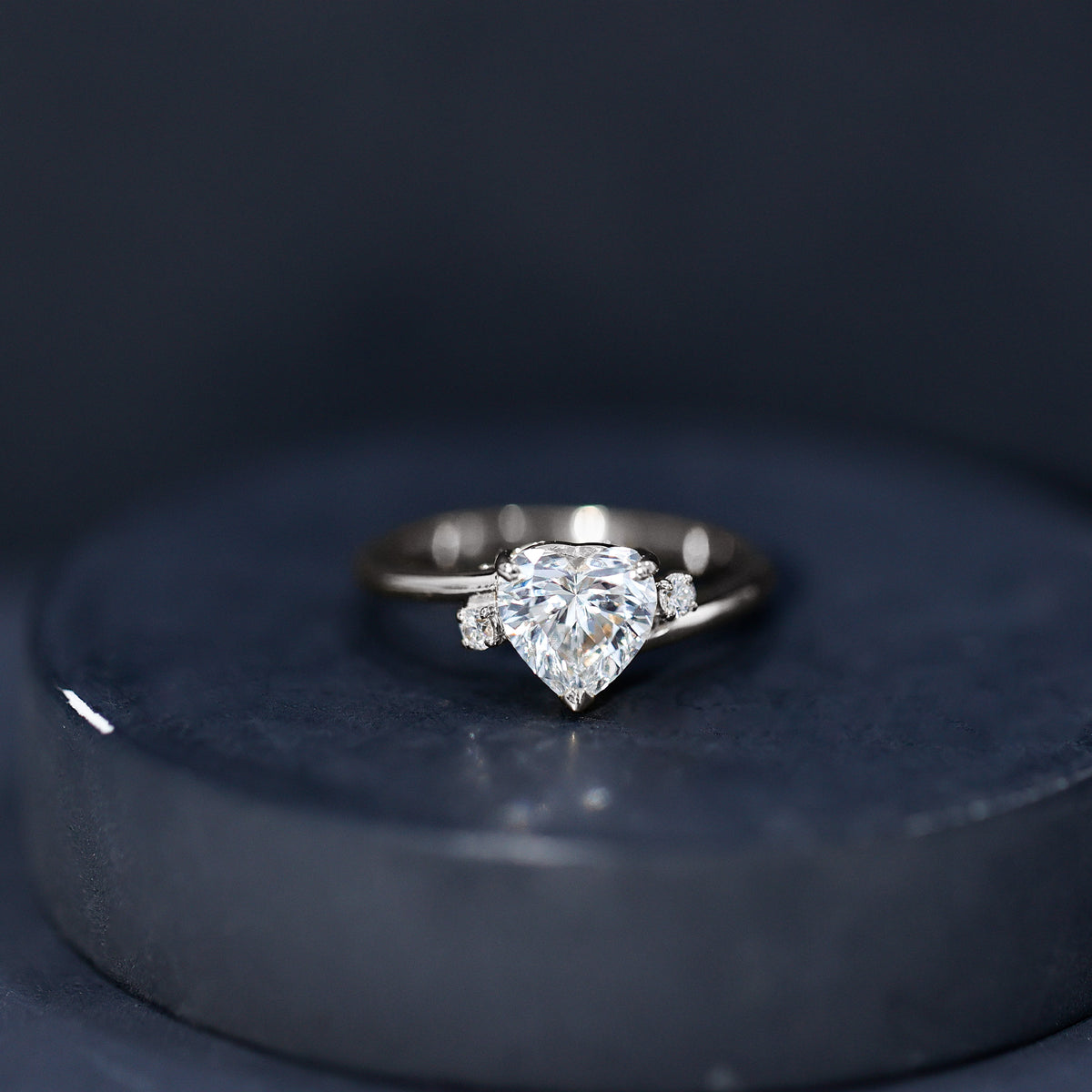 1.2 Carat Heart Lab Grown Diamond Proposal Ring For Her Lab - ( EF-VS ) - Rosec Jewels