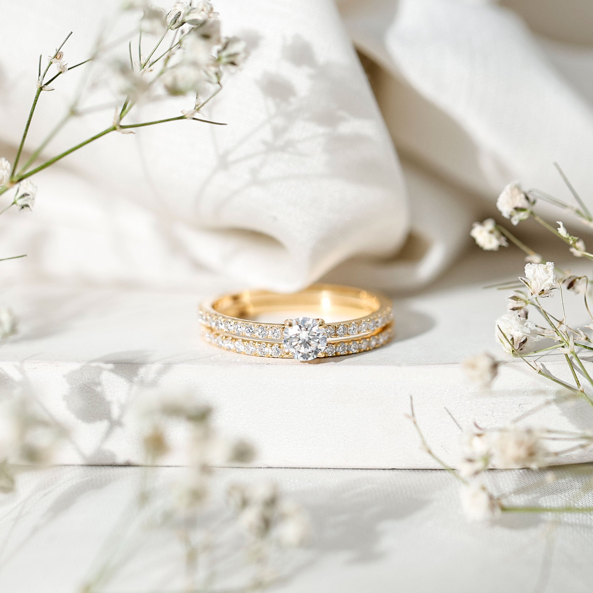 Rosec Jewels-Certified Lab Created Diamond Wedding Ring Set For Bride