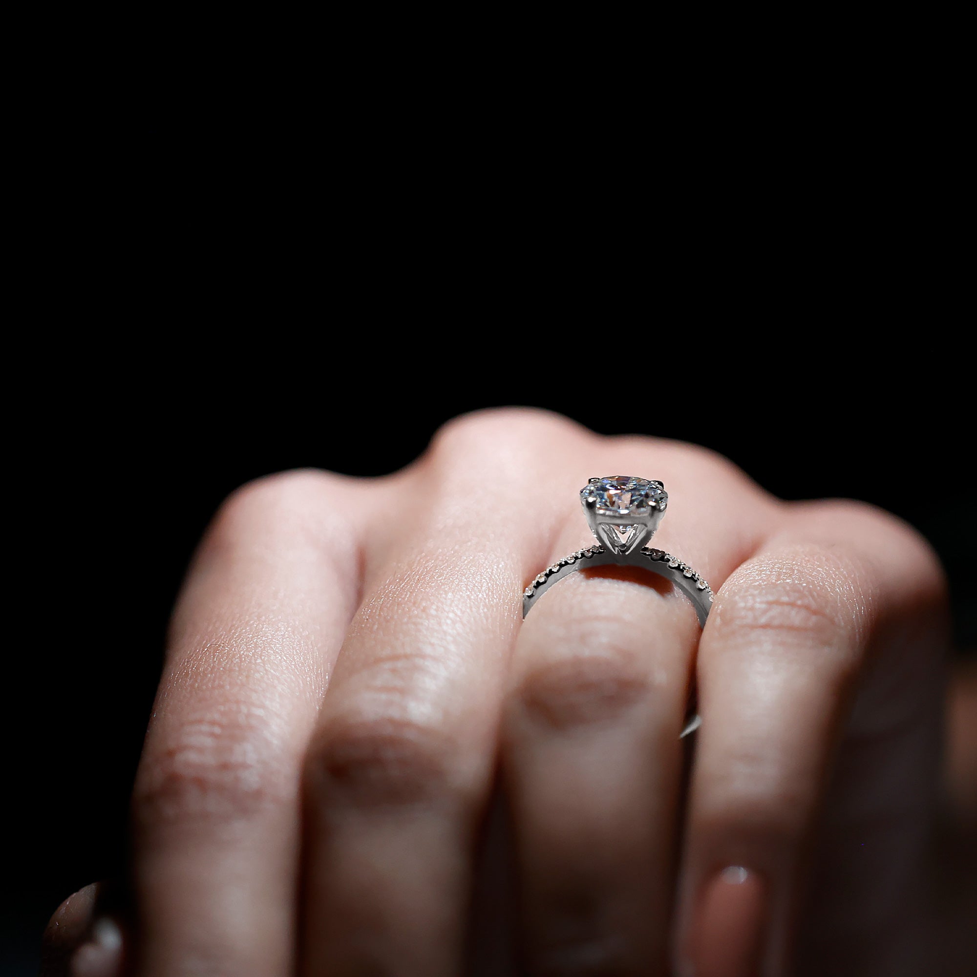 Brilliant Cut 8 MM Lab Grown Diamond Solitaire Engagement Ring Lab - ( EF-VS ) - Rosec Jewels