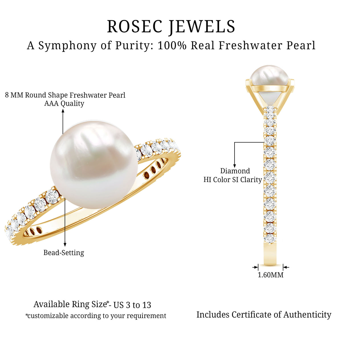 Brilliant Cut 2 Carat Lab Grown Diamond Solitaire Engagement Ring Lab - ( EF-VS ) - Rosec Jewels