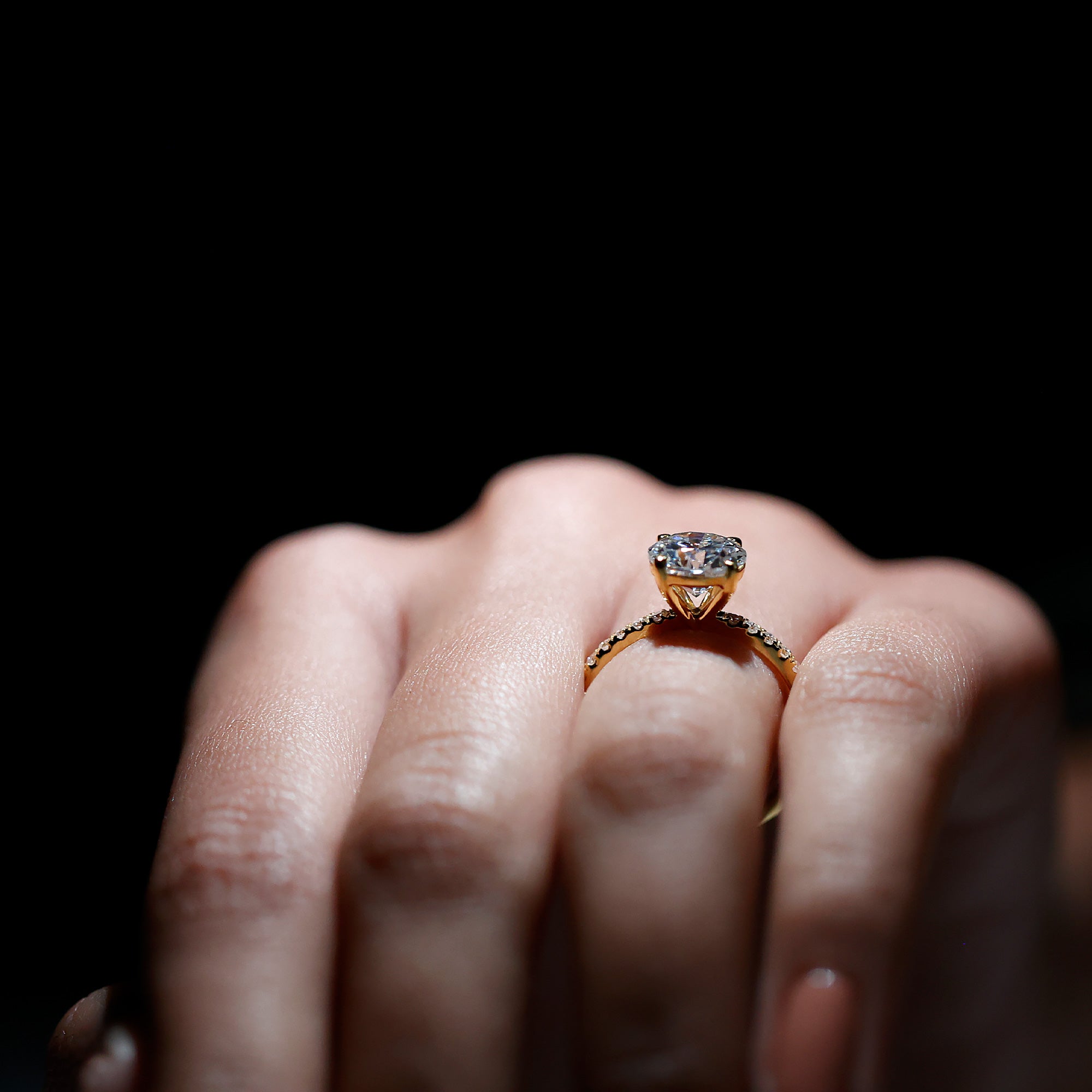 Brilliant Cut 8 MM Lab Grown Diamond Solitaire Engagement Ring Lab - ( EF-VS ) - Rosec Jewels