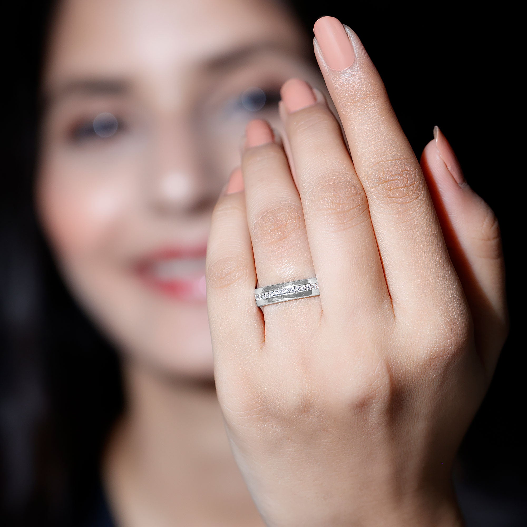 Rosec Jewels-Certified Lab Grown Diamond Mens Wedding Band