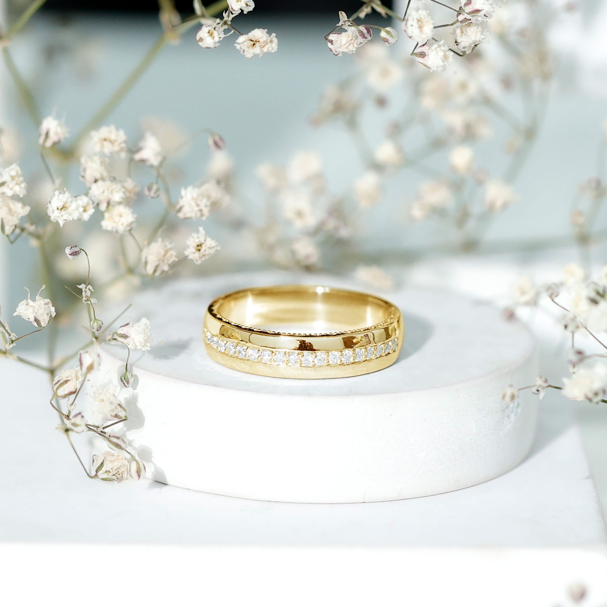 Certified Lab Grown Diamond Mens Wedding Band Lab - ( EF-VS ) - Rosec Jewels