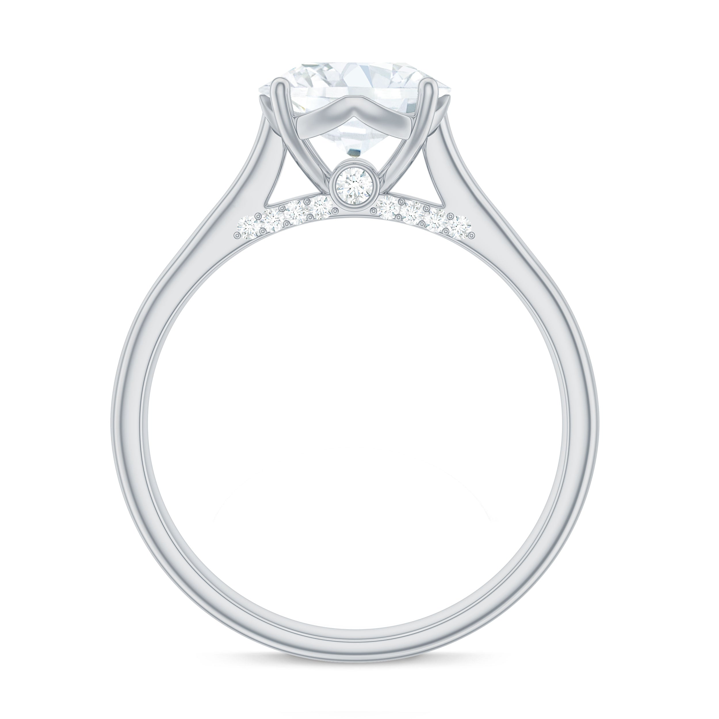 Rosec Jewels-Brilliant Cut Lab Grown Diamond Classic Engagement Ring with Certificate